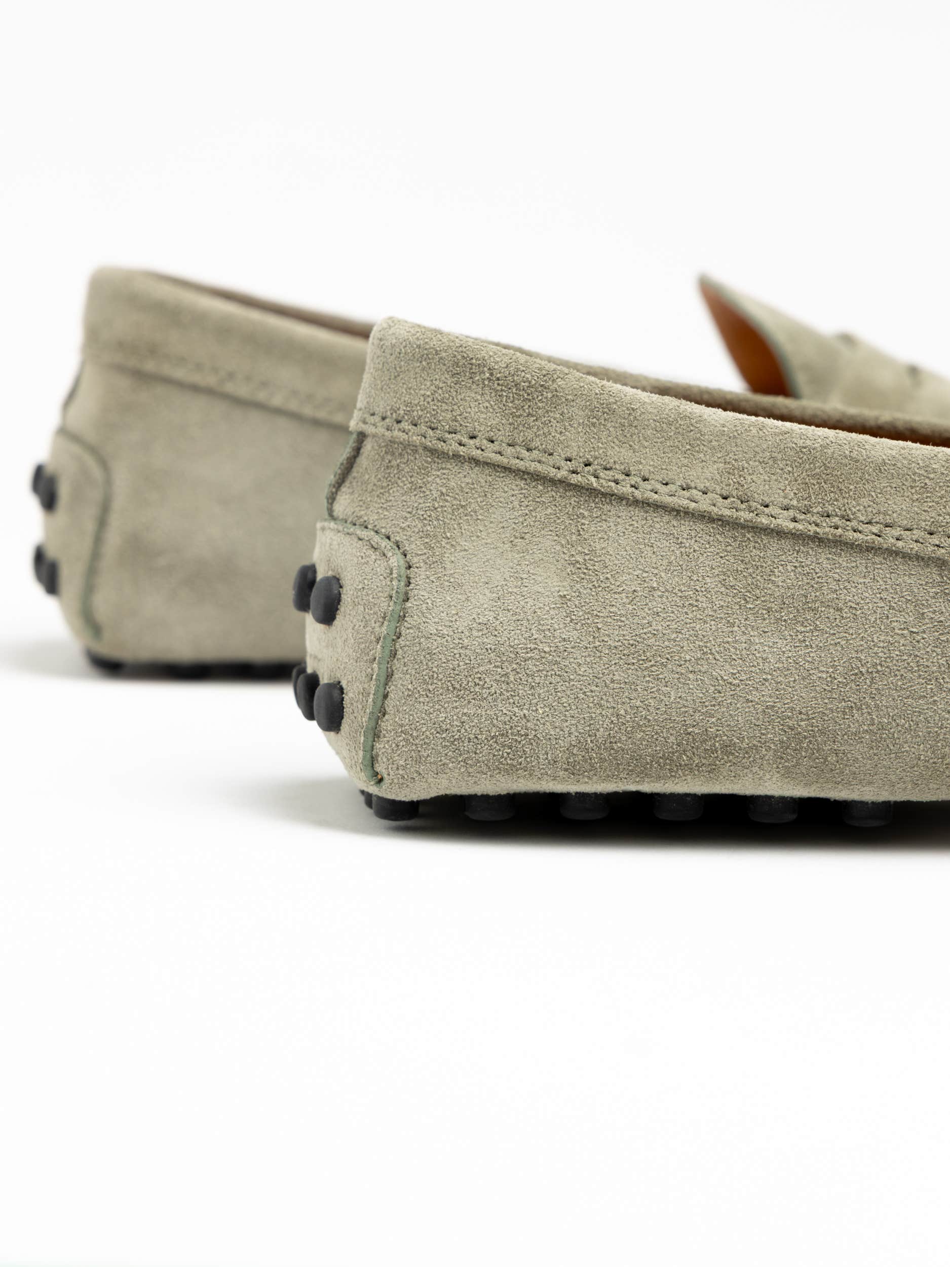 Green Suede Gommino Driving Shoe