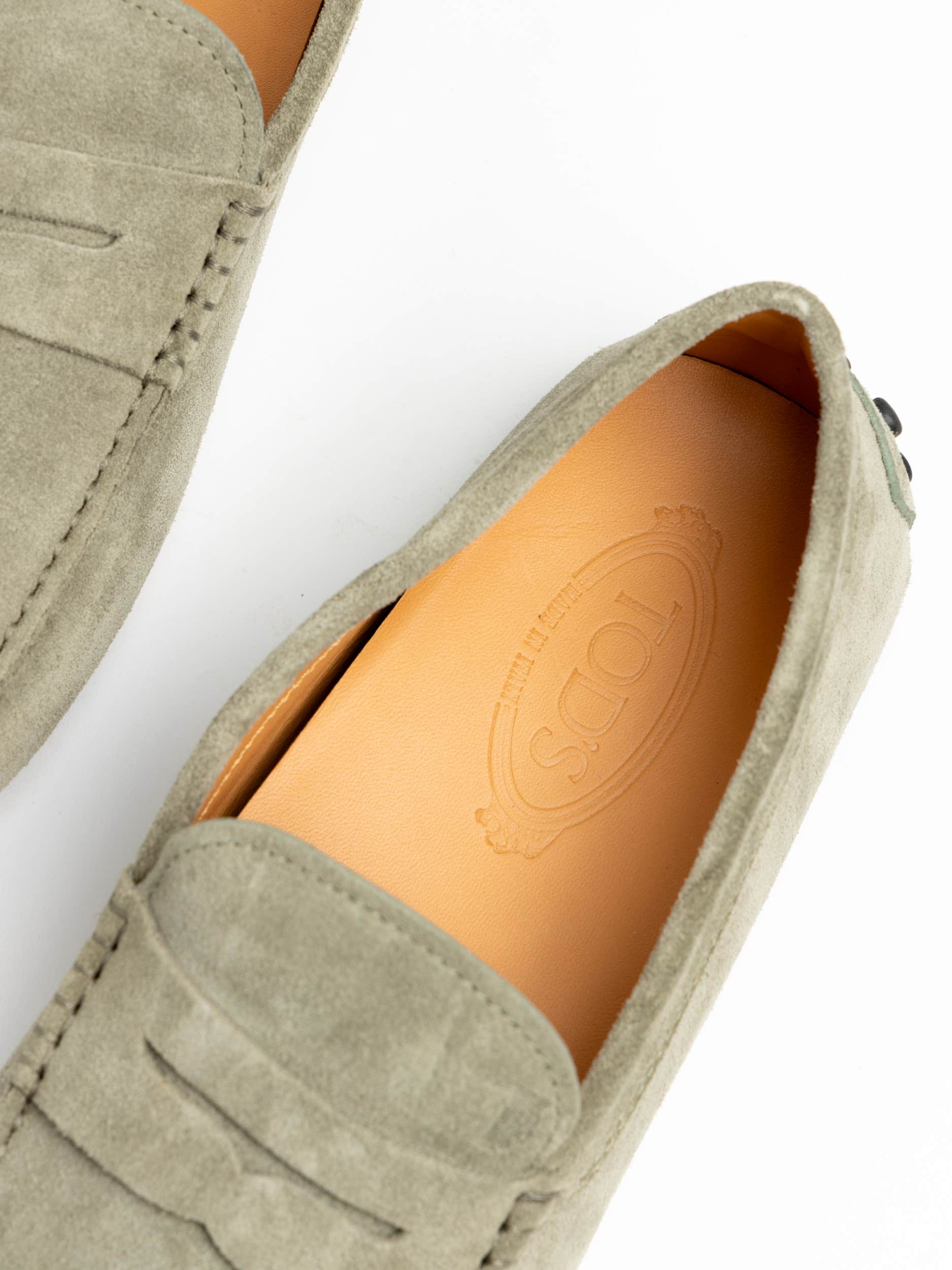 Green Suede Gommino Driving Shoe