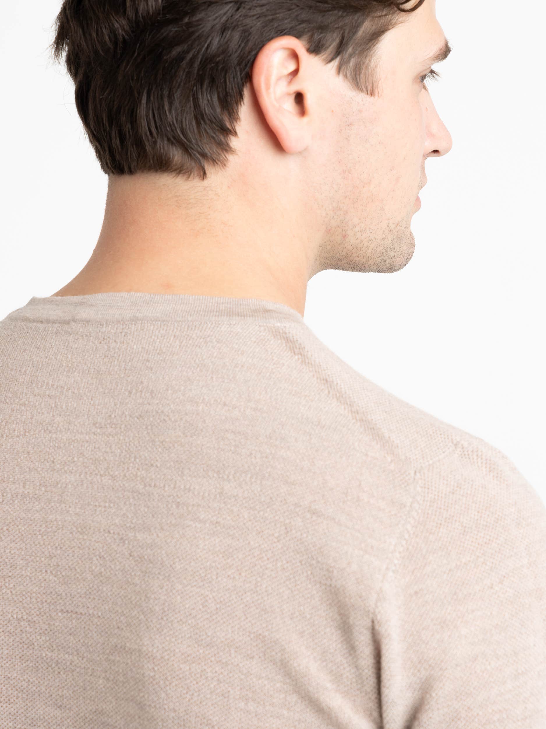 Beige Merino Crewneck