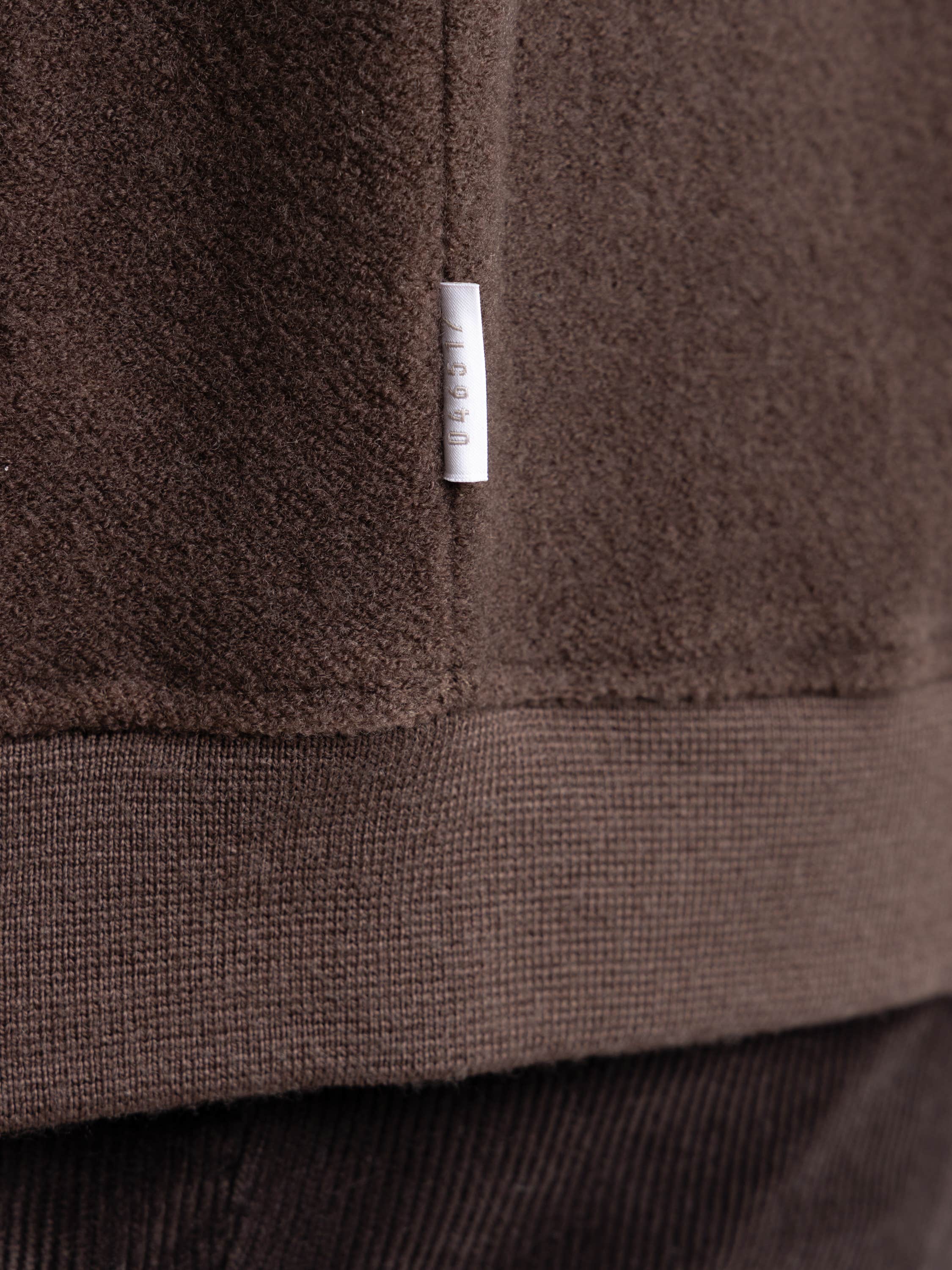 Brown Blouson Wool-Cotton Jacket