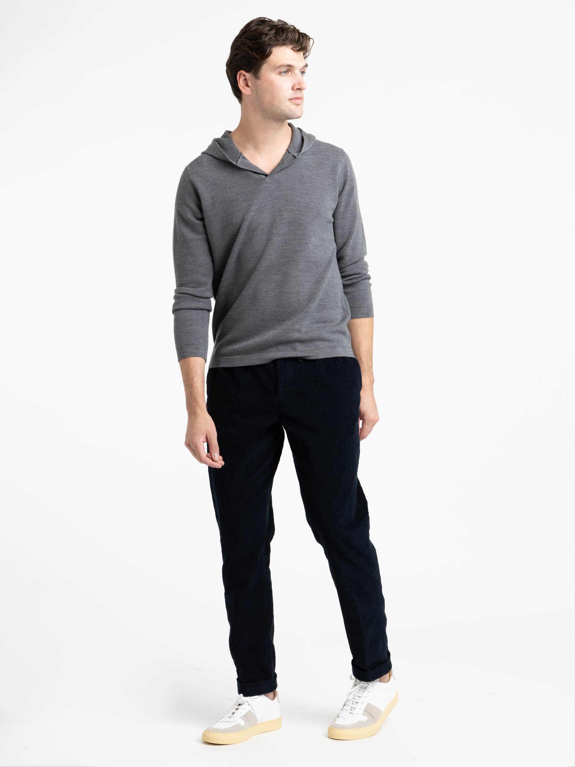 Charcoal Merino Hoodie