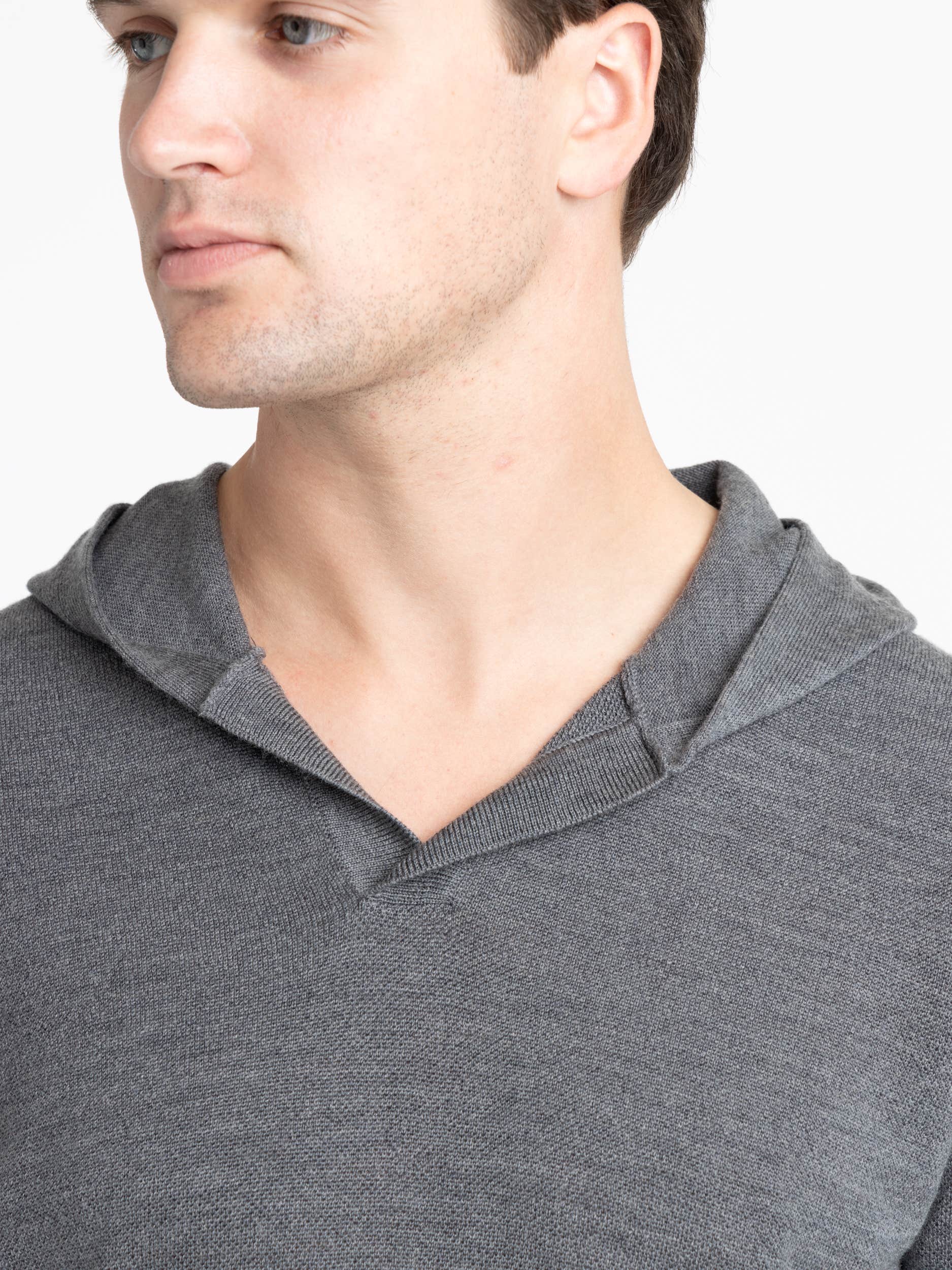 Charcoal Merino Hoodie