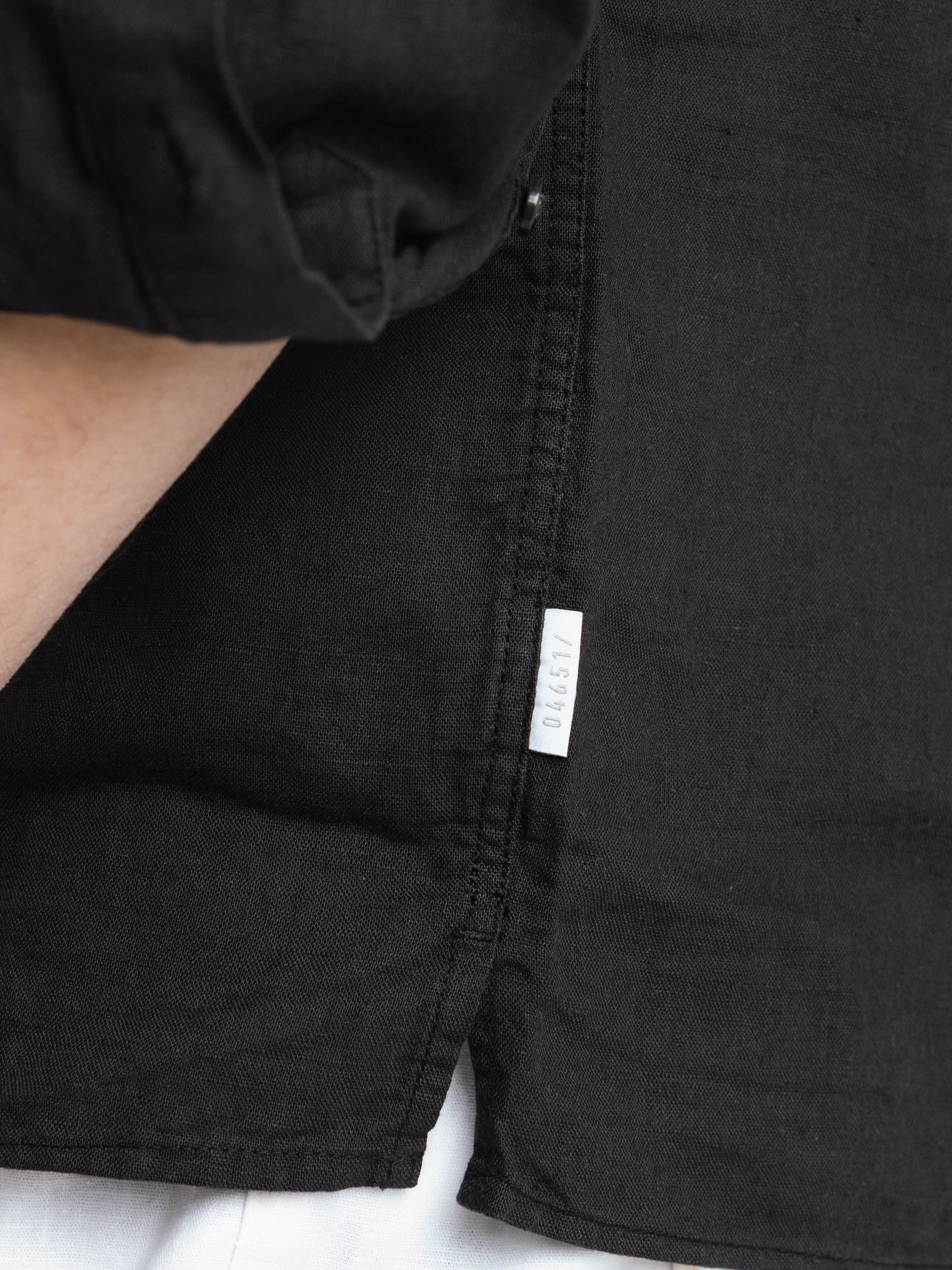 Kent Collar Summer Shirt In Black