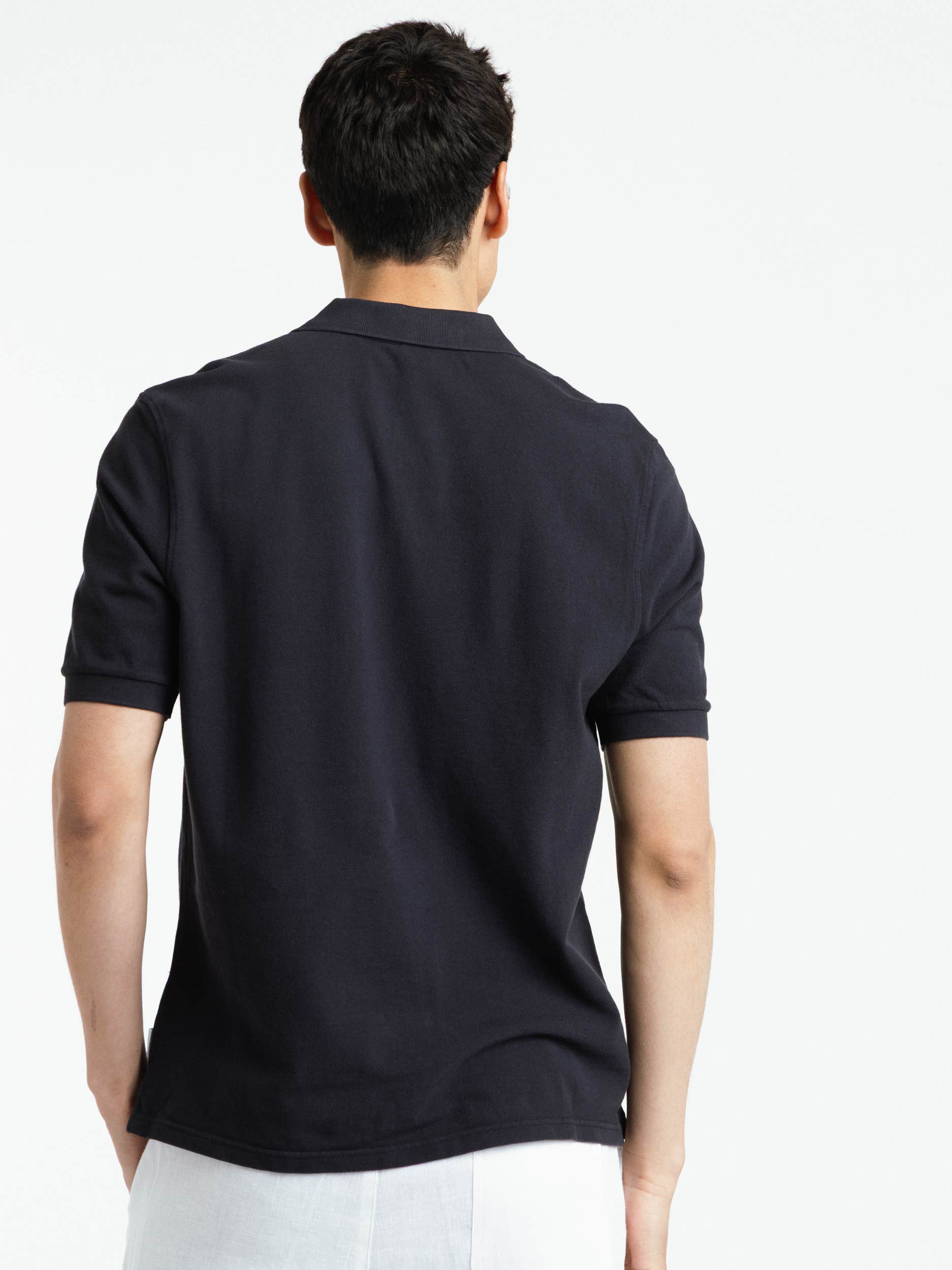 Navy Johnny Polo Cotton Shirt