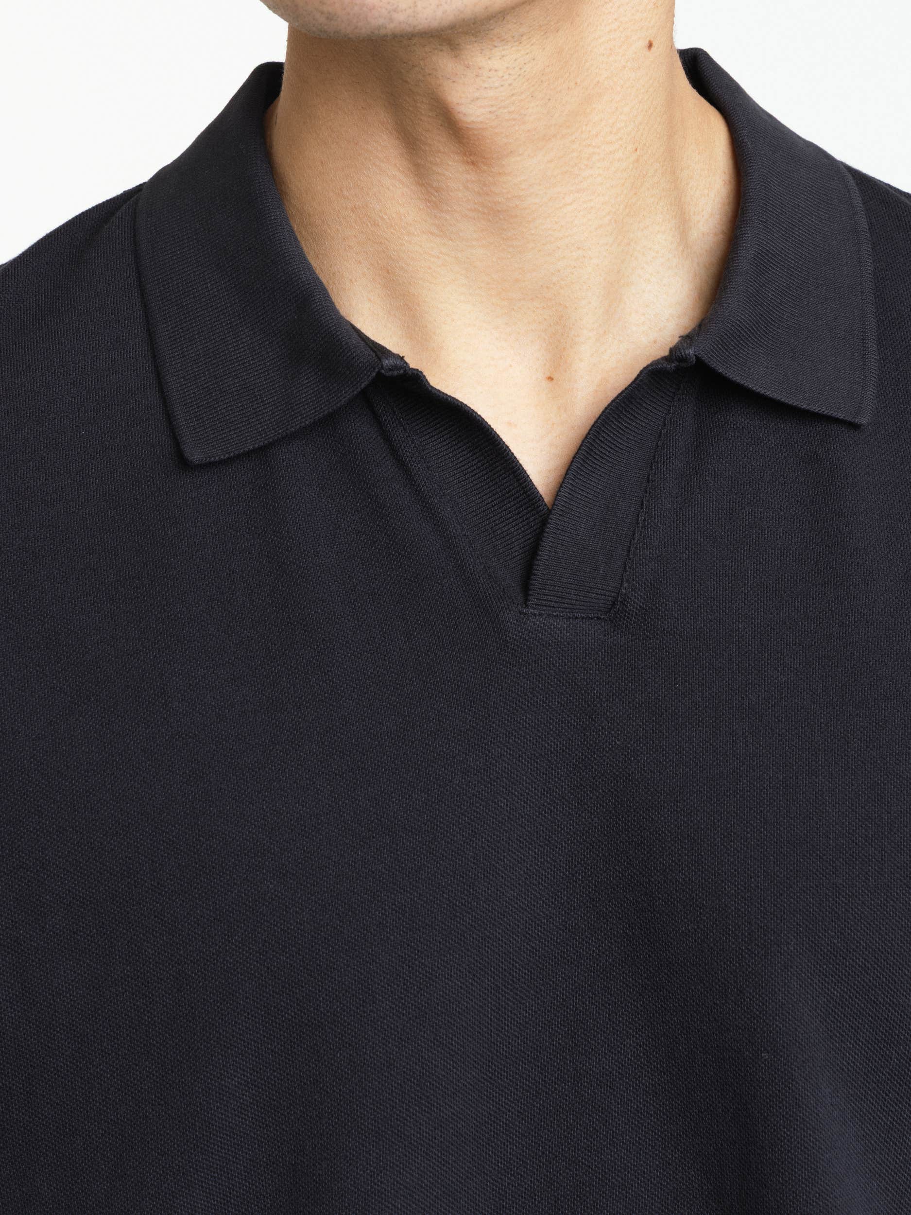Navy Johnny Polo Cotton Shirt