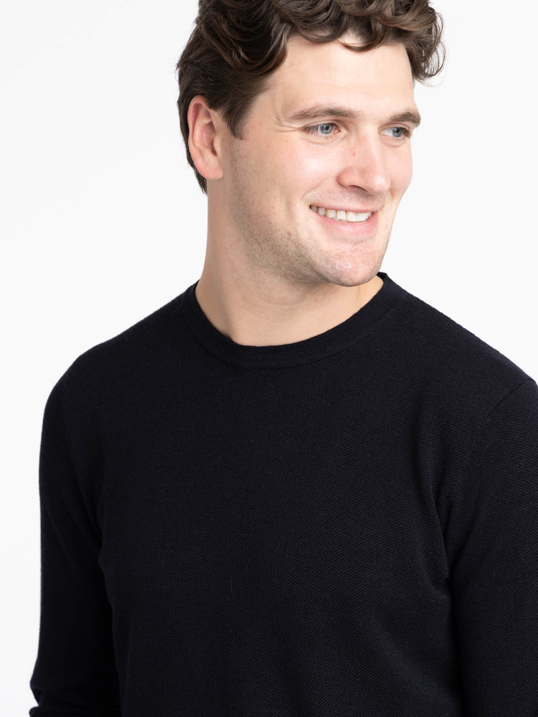 Navy Merino Crewneck
