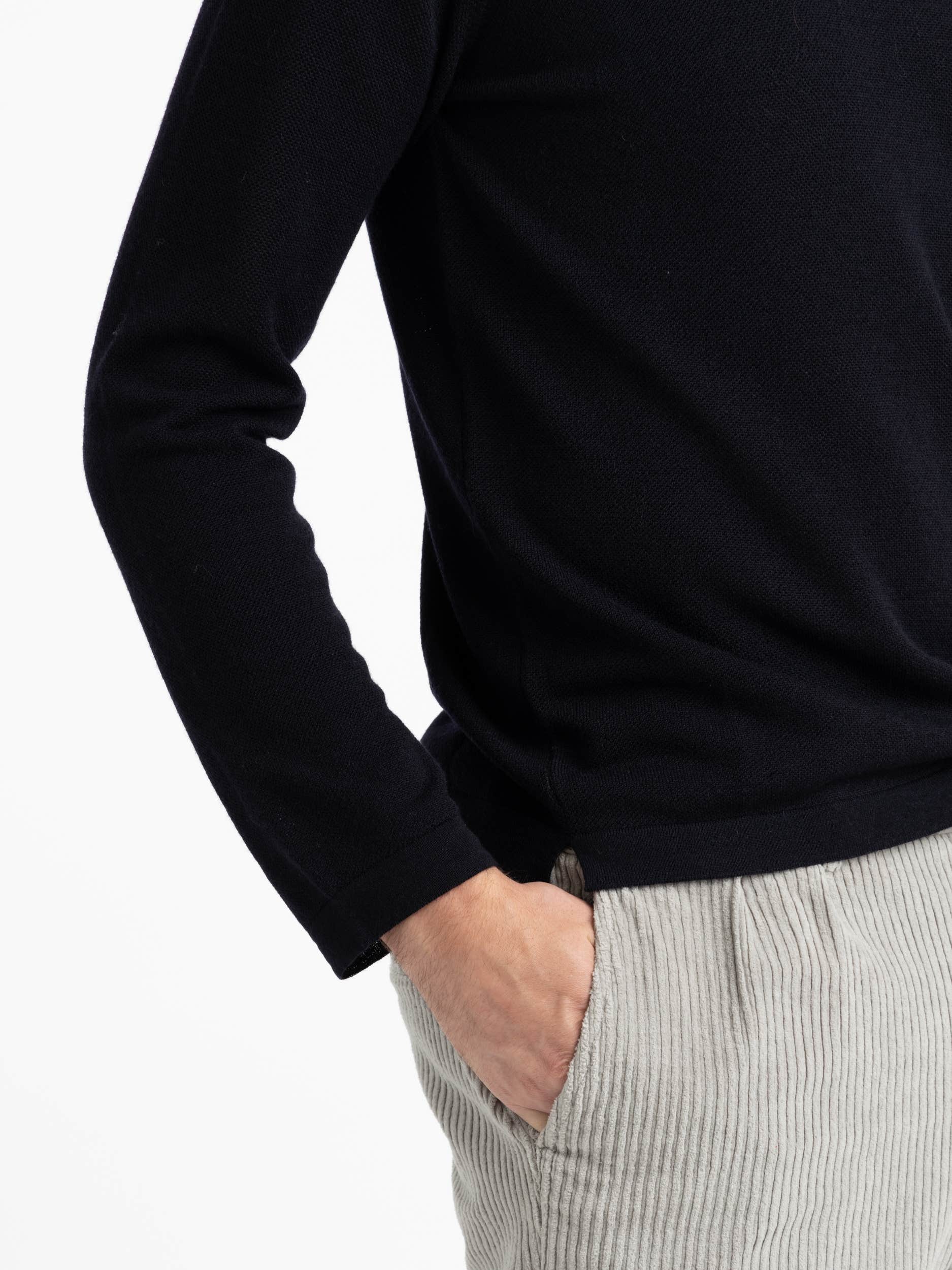 Navy Merino Crewneck