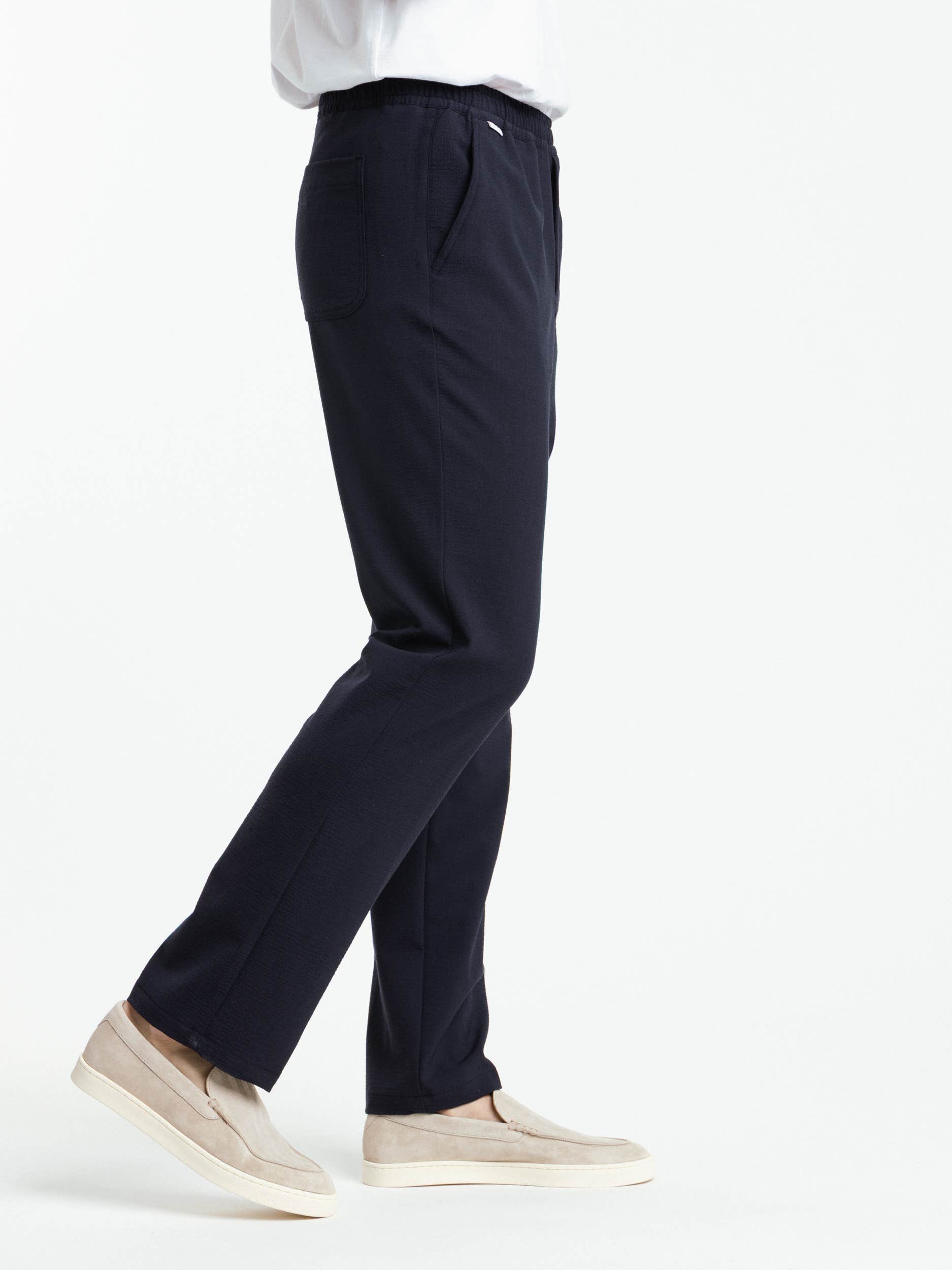 Navy Seersucker Trouser
