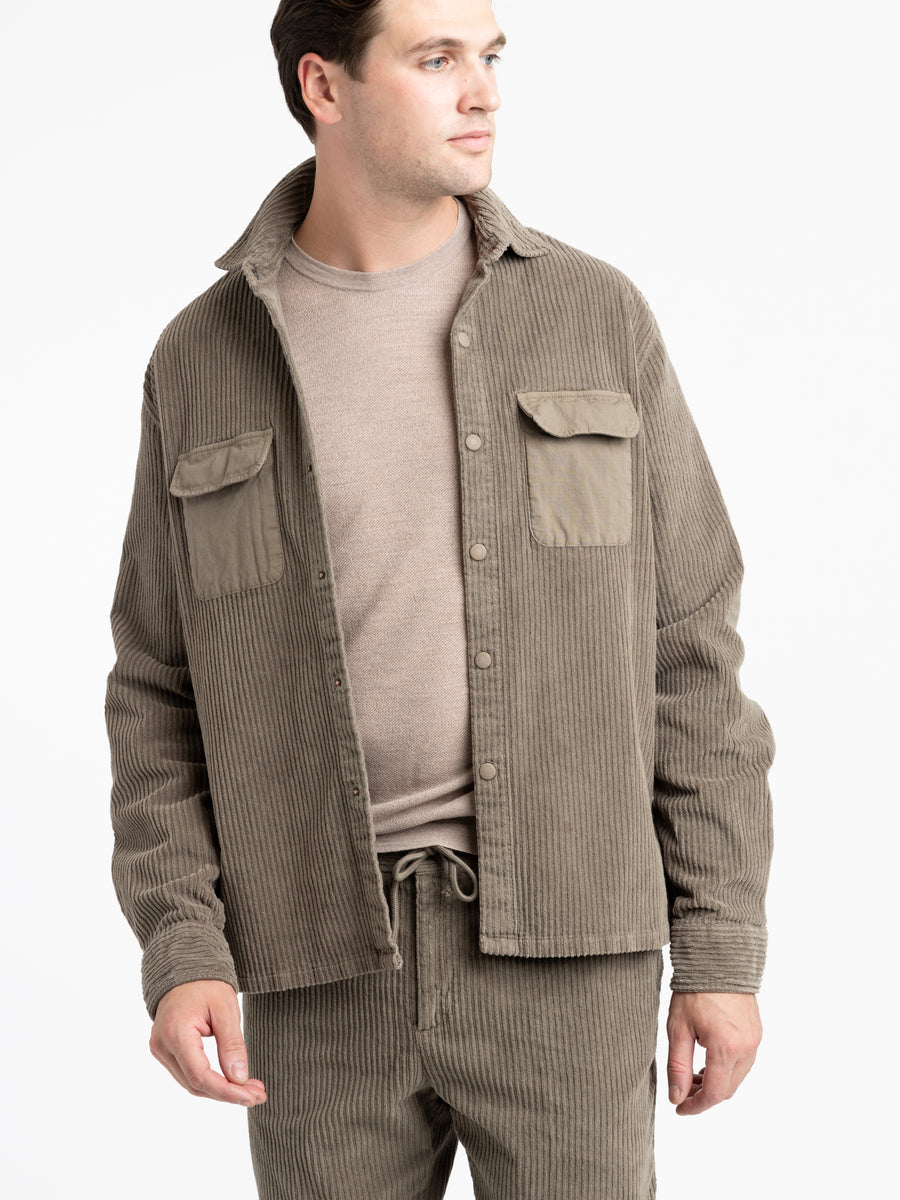 Taupe Corduroy Overshirt – The Helm Clothing