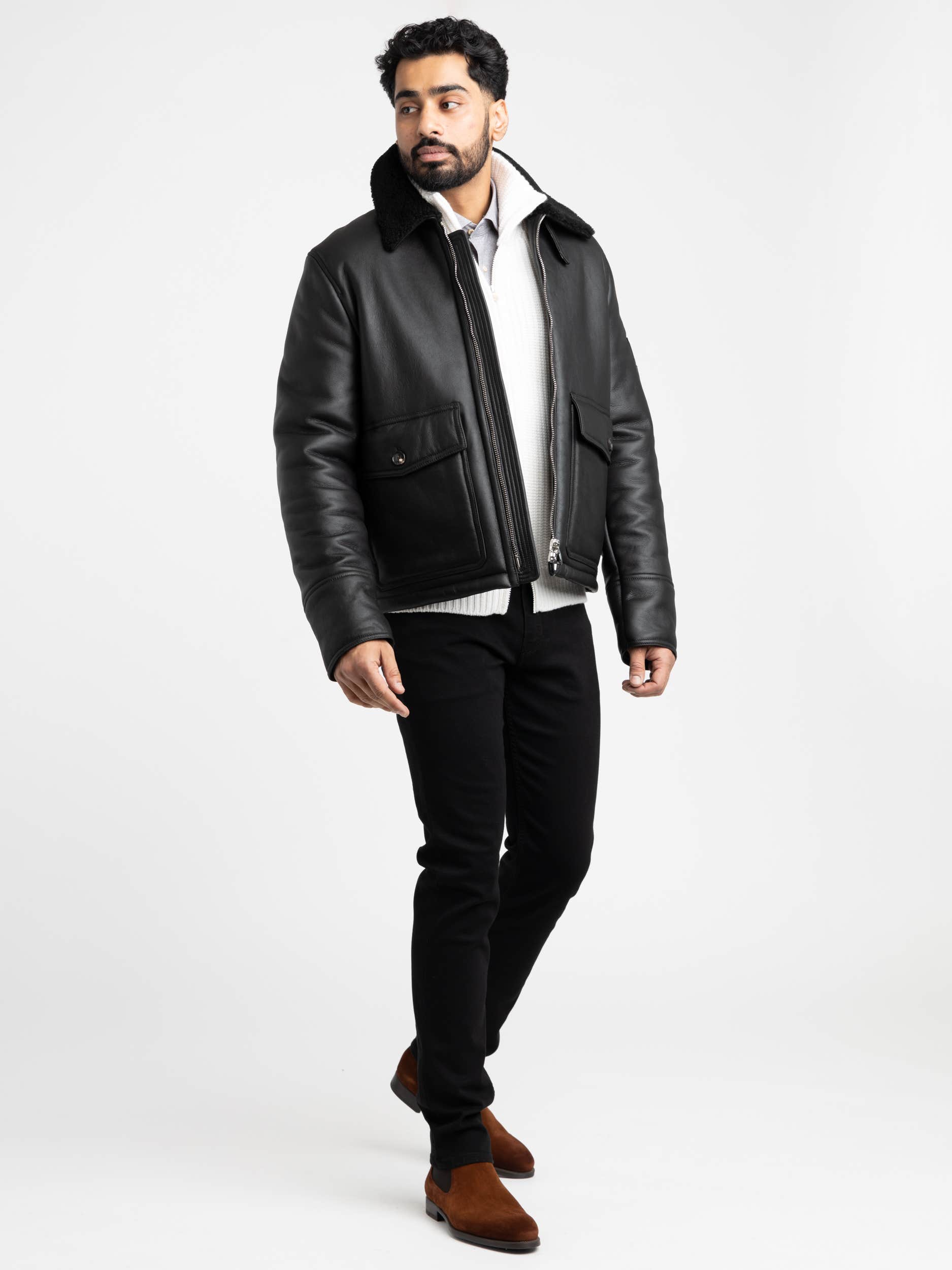 Black Shearling Jacket