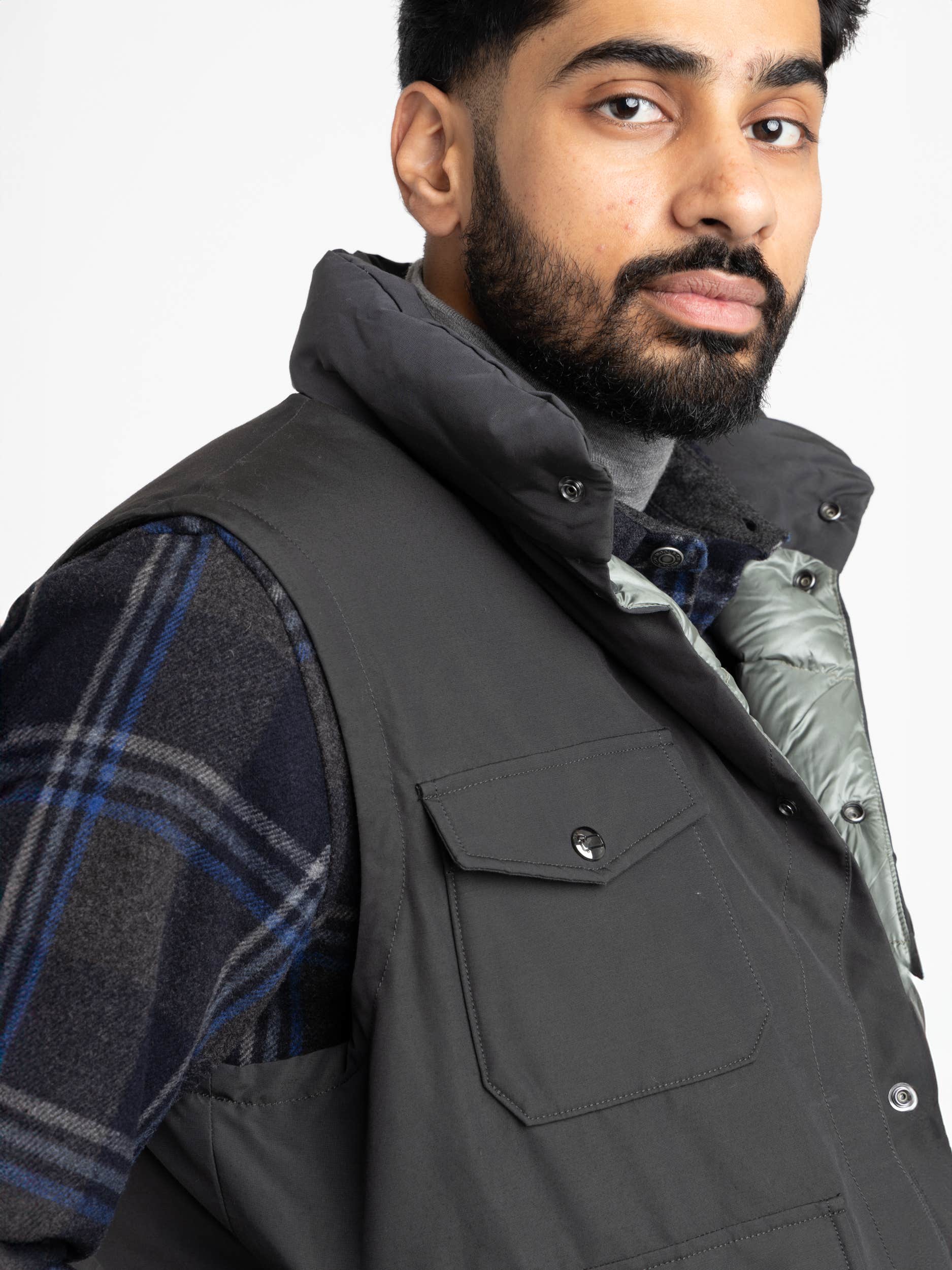 Grey Half Moon Vest