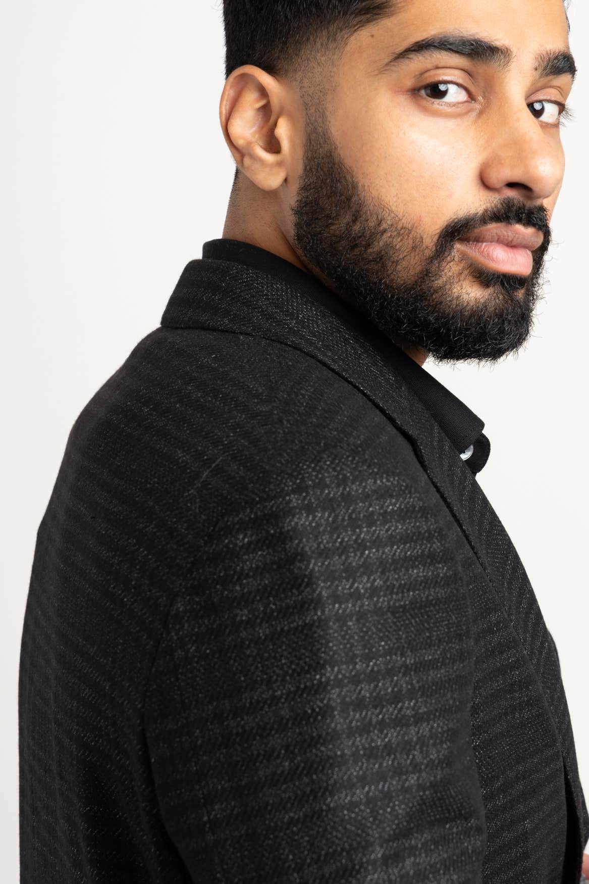Black Check Cashmere Sport Jacket