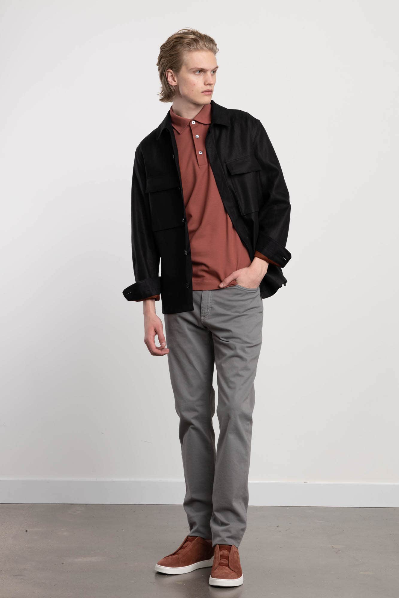 Black Linen Overshirt