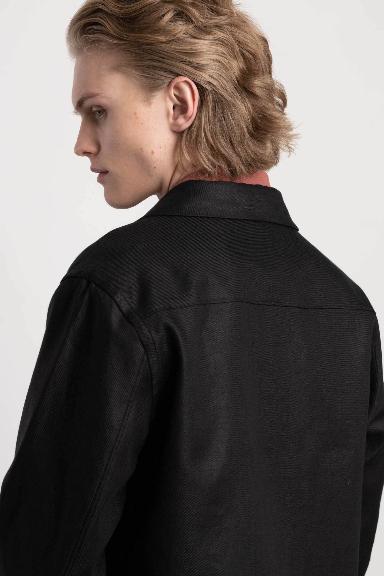 Black Linen Overshirt
