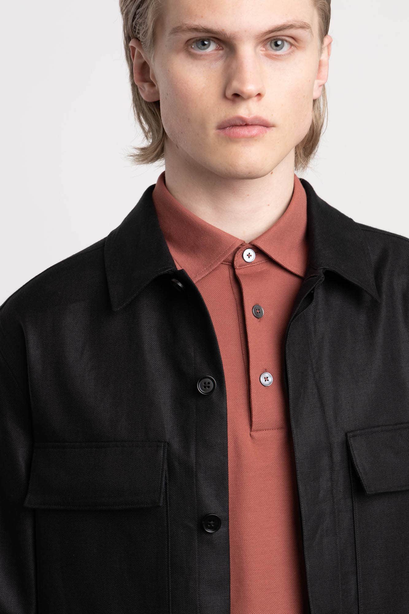 Black Linen Overshirt