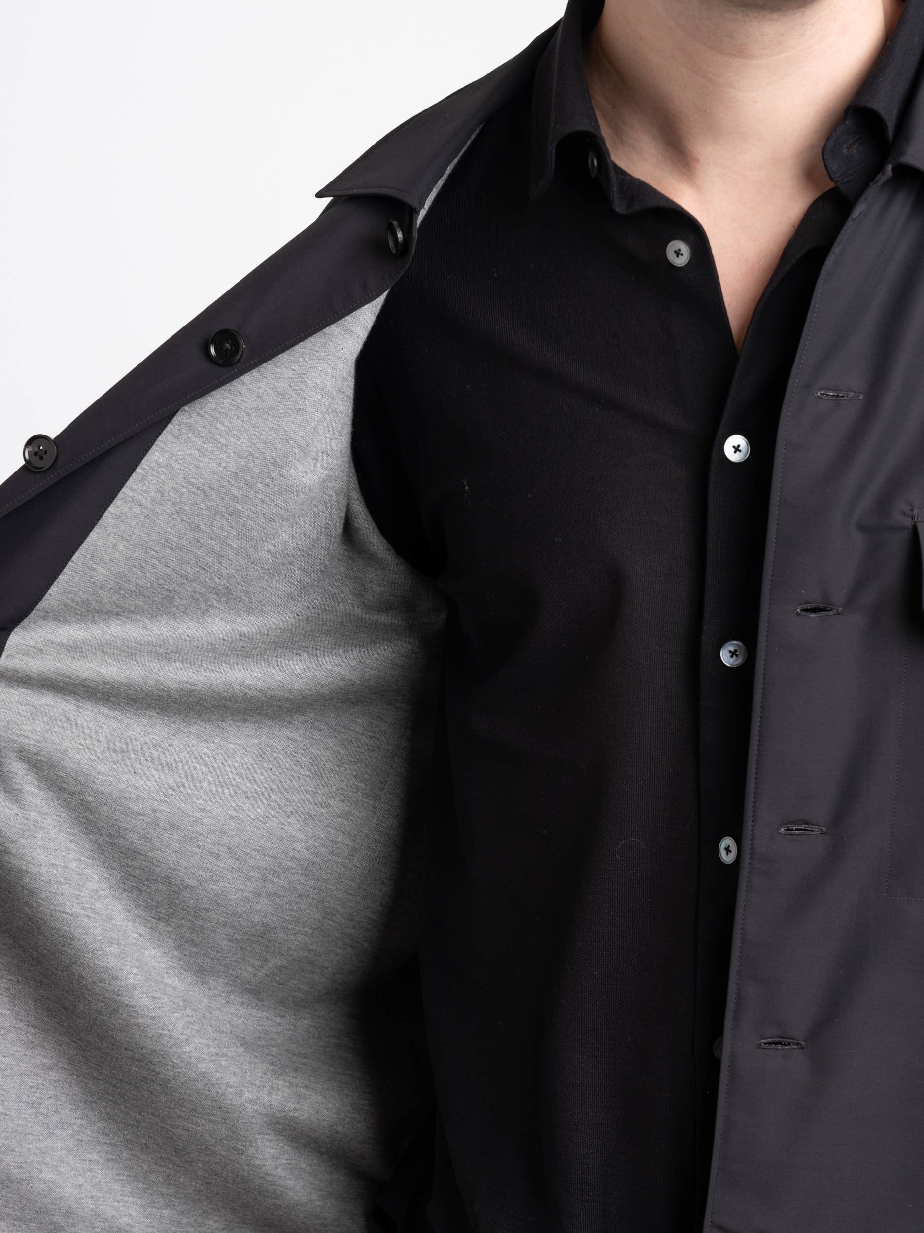 Black High Performance™ Wool Overshirt