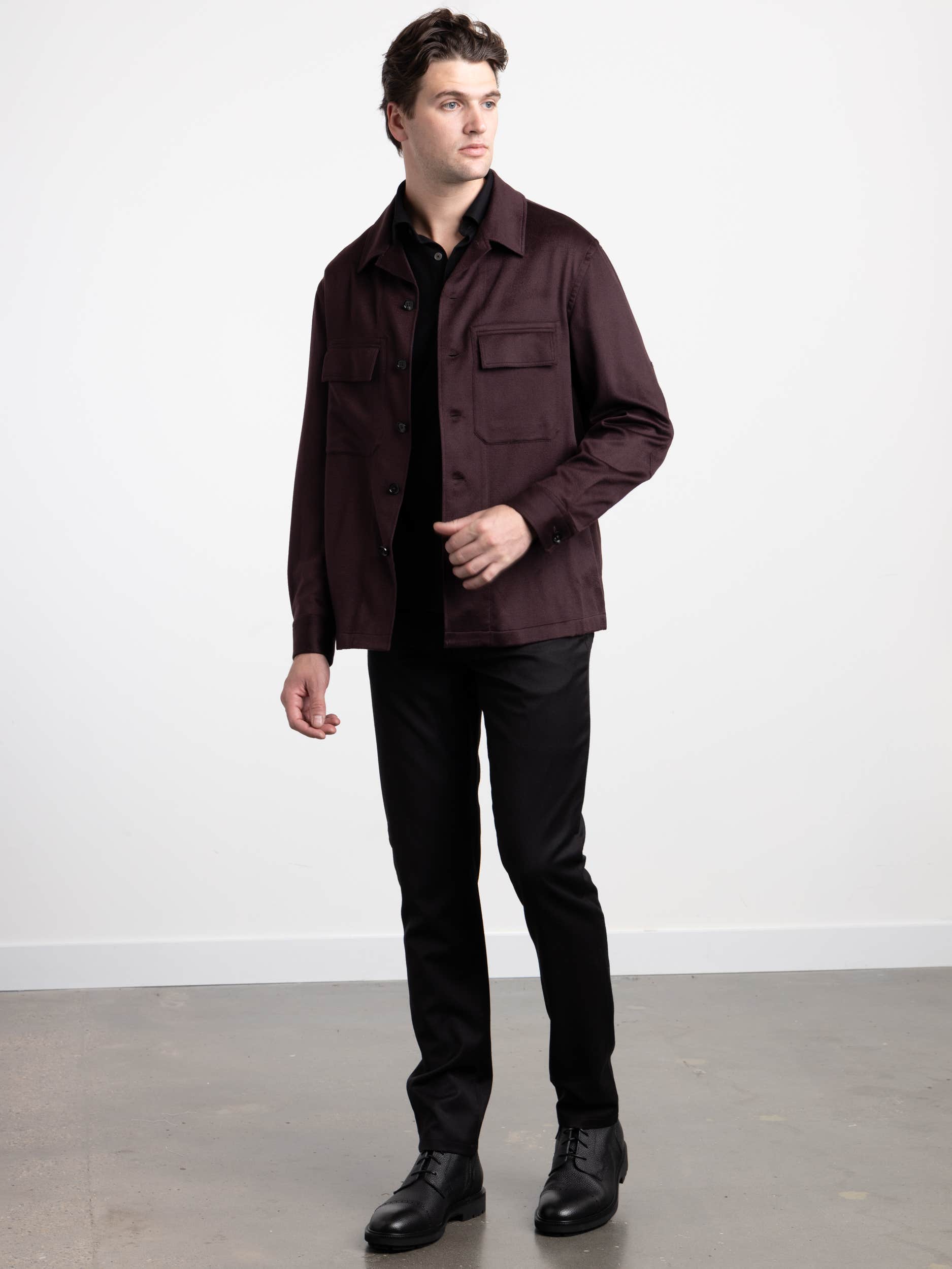 Burgundy Oasi Cashmere Overshirt