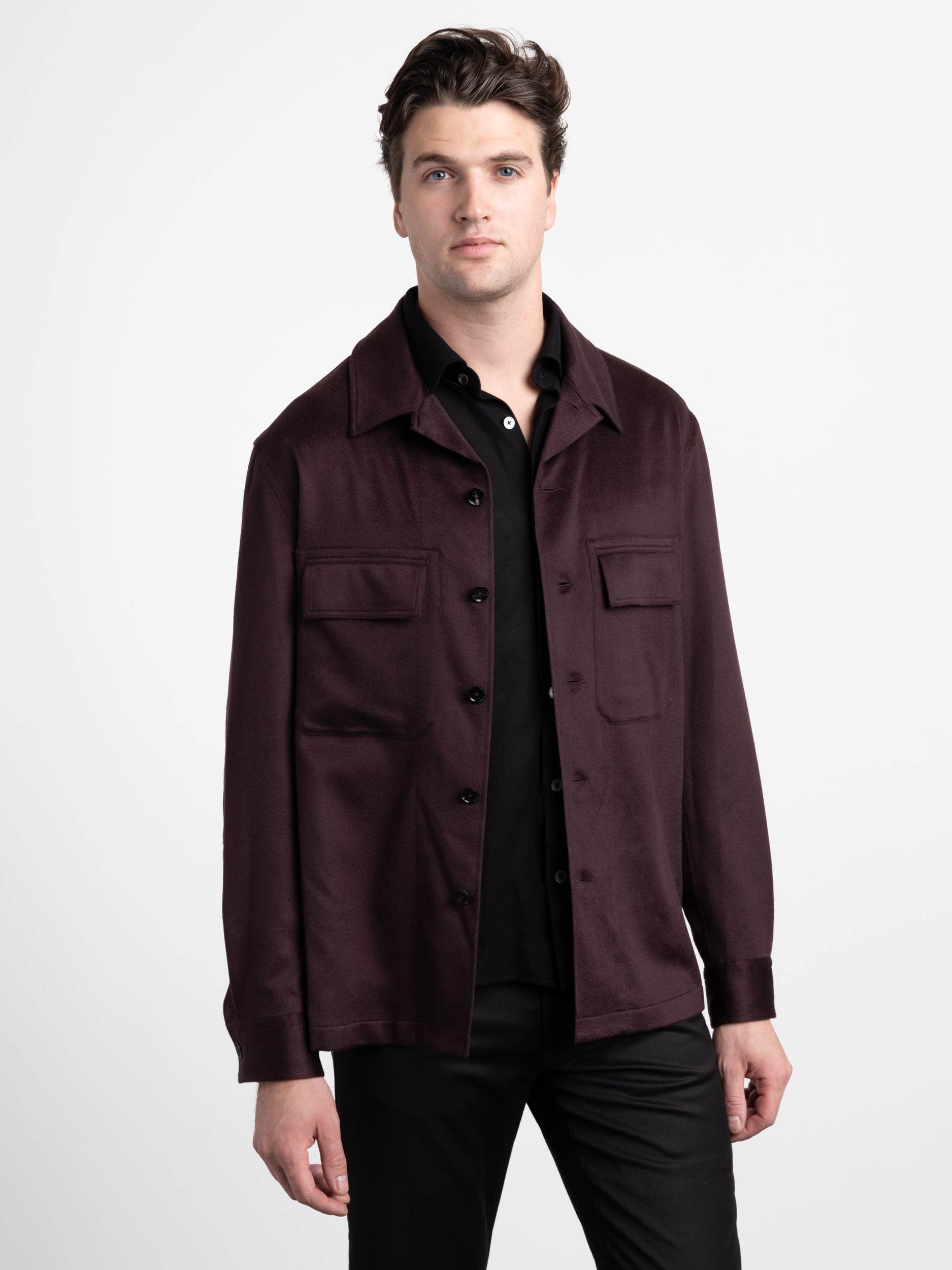 Burgundy Oasi Cashmere Overshirt