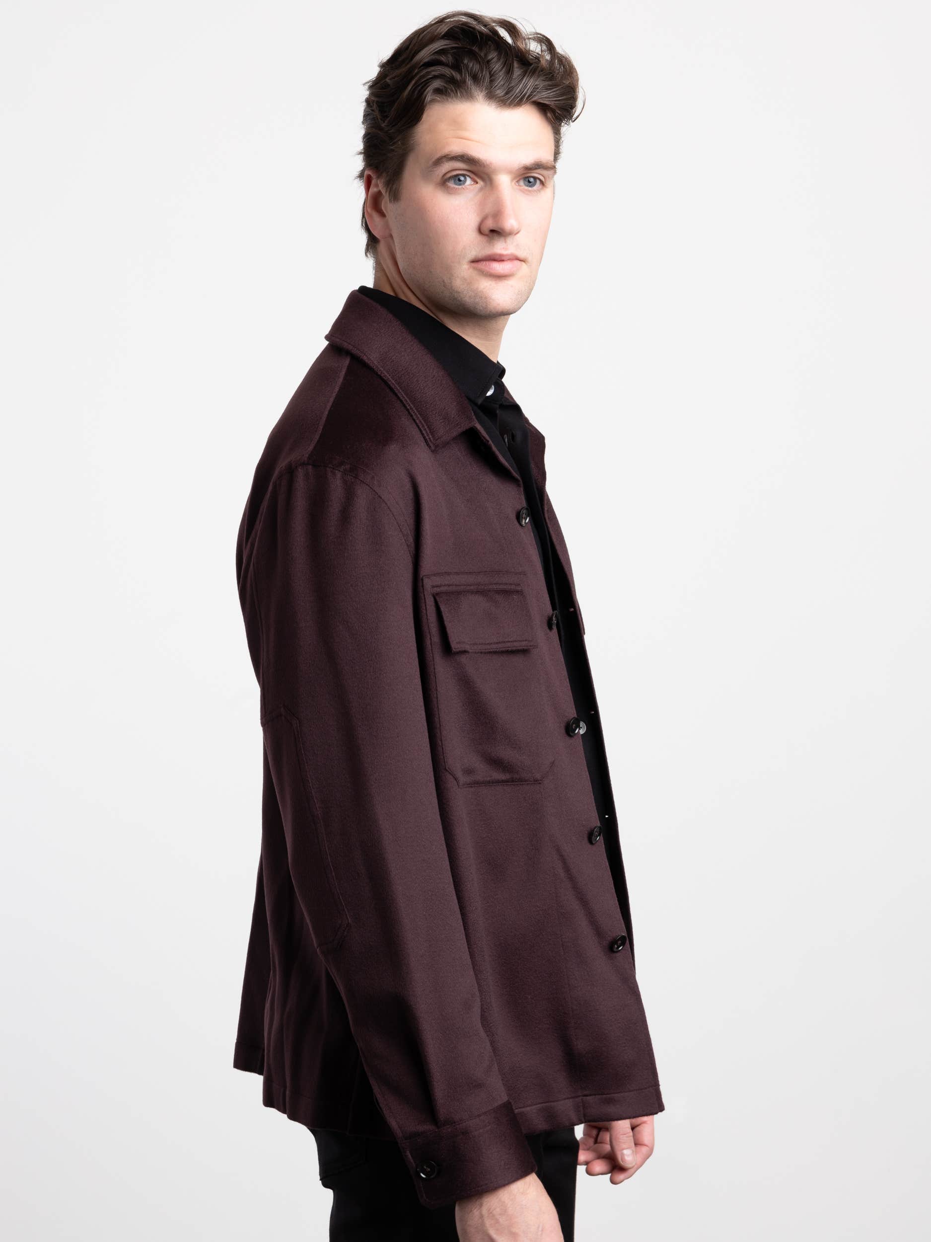 Burgundy Oasi Cashmere Overshirt