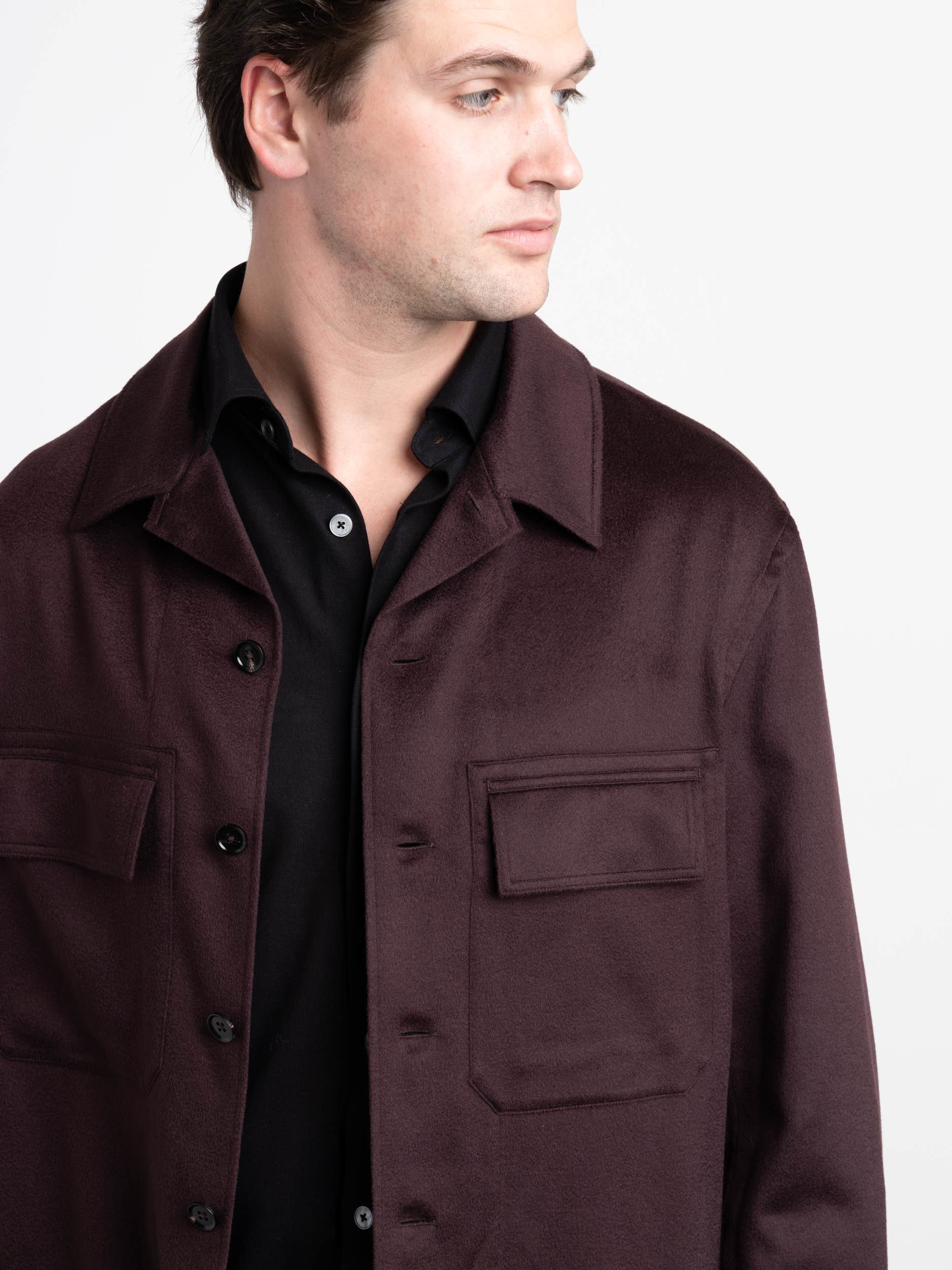 Burgundy Oasi Cashmere Overshirt