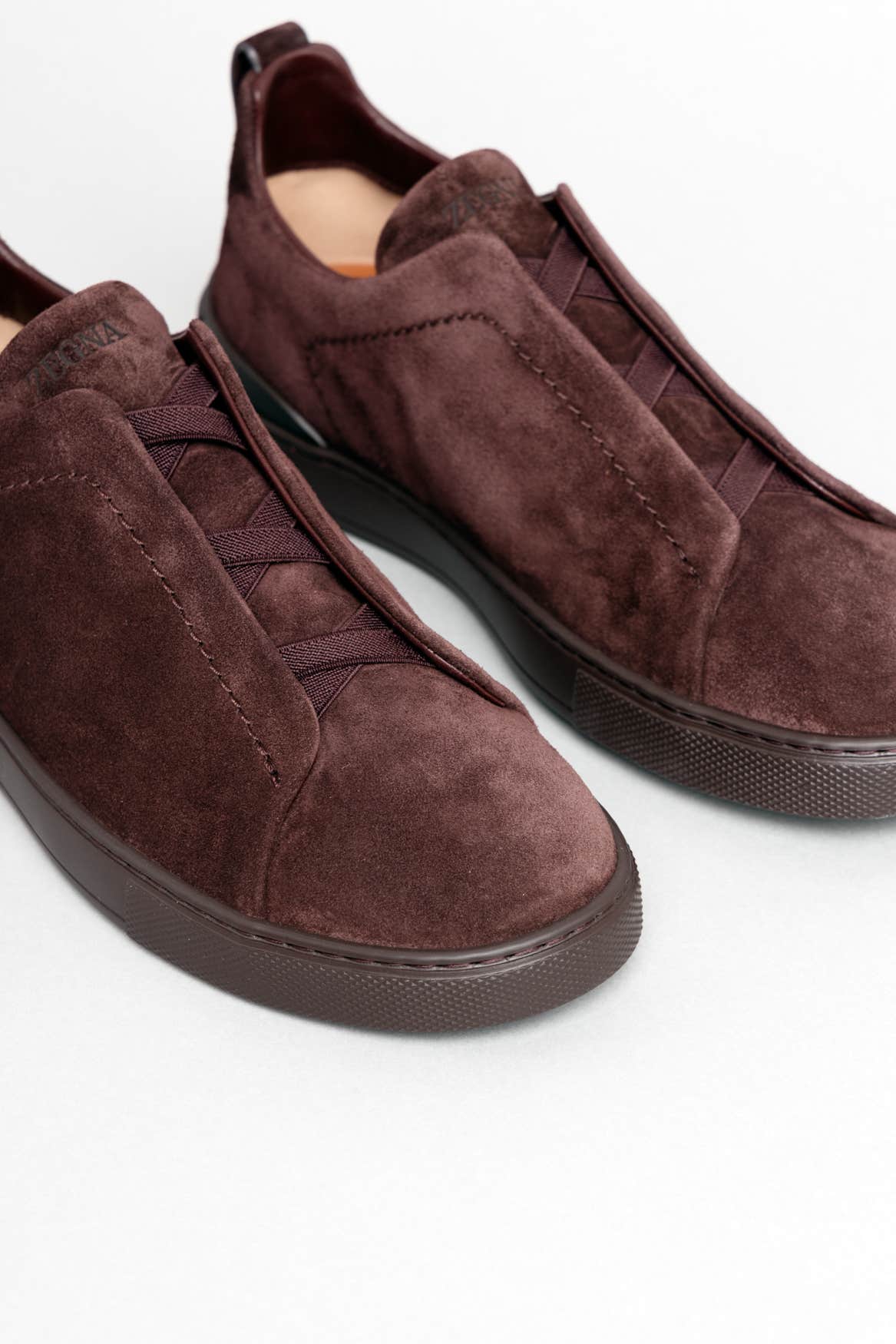 Burgundy Triple Stitch Sneakers