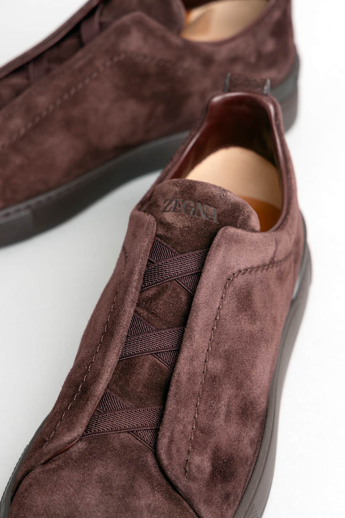 Burgundy Triple Stitch Sneakers