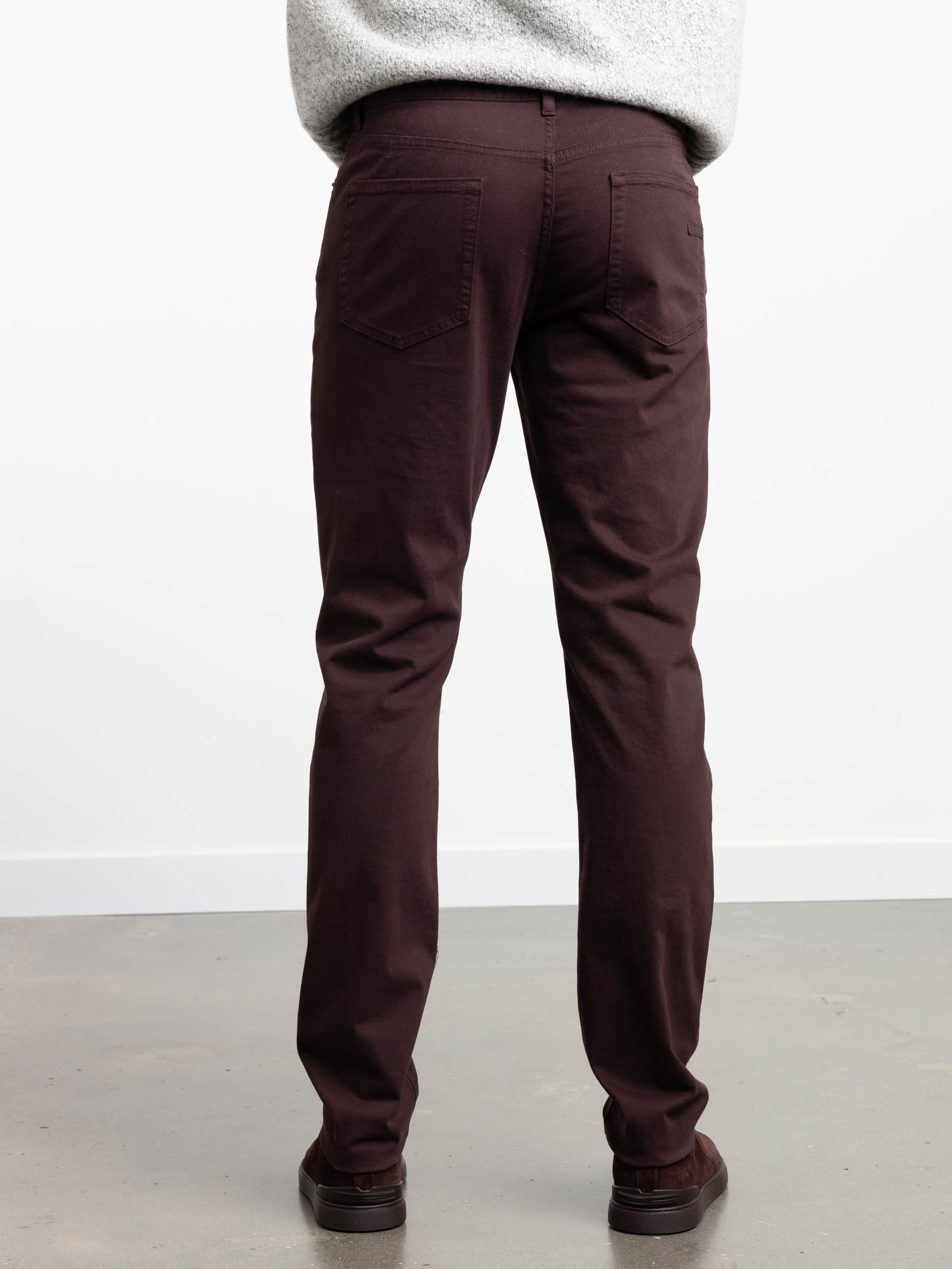 Burgundy City Fit 5-Pocket Jeans