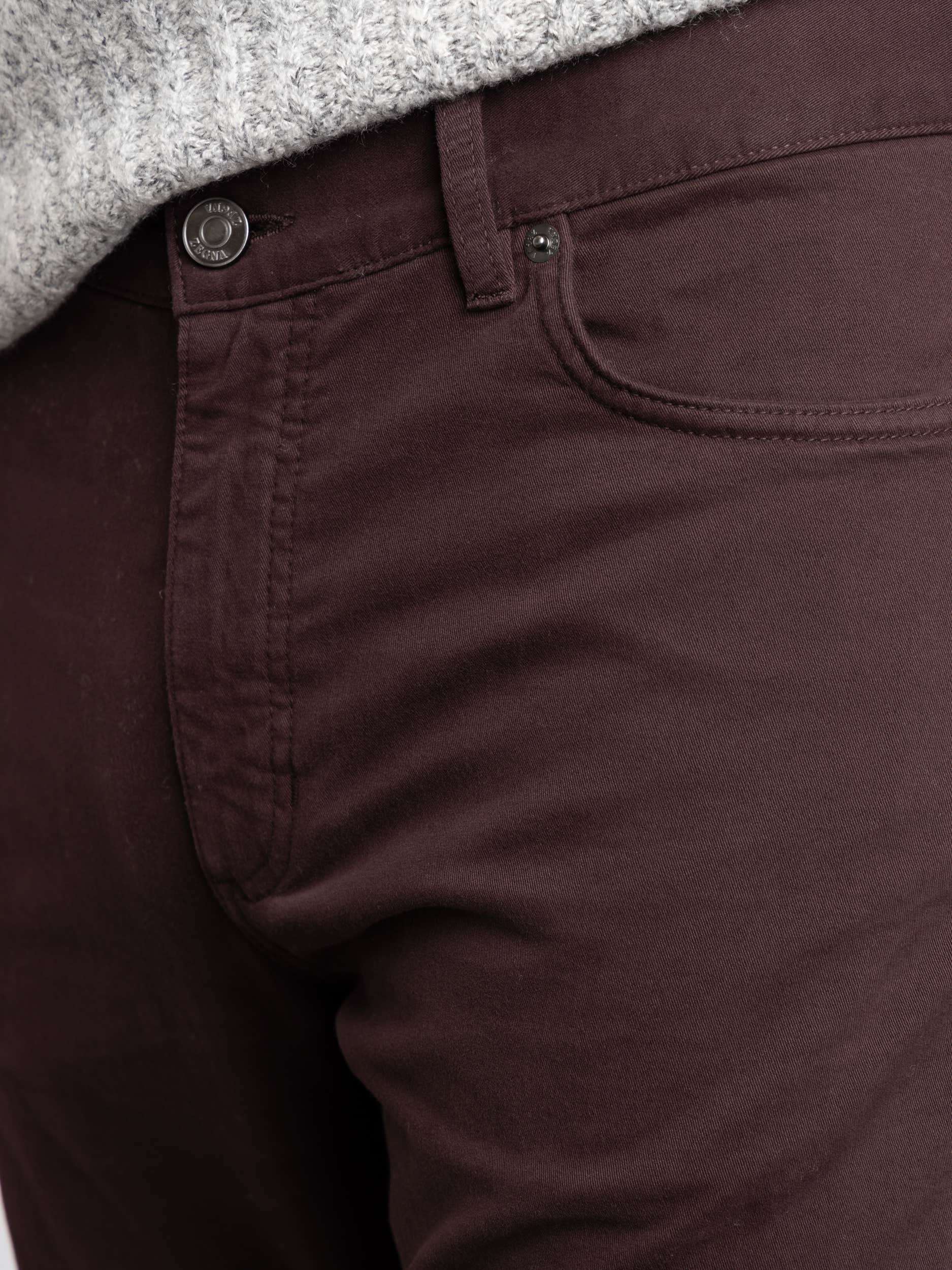 Burgundy City Fit 5-Pocket Jeans