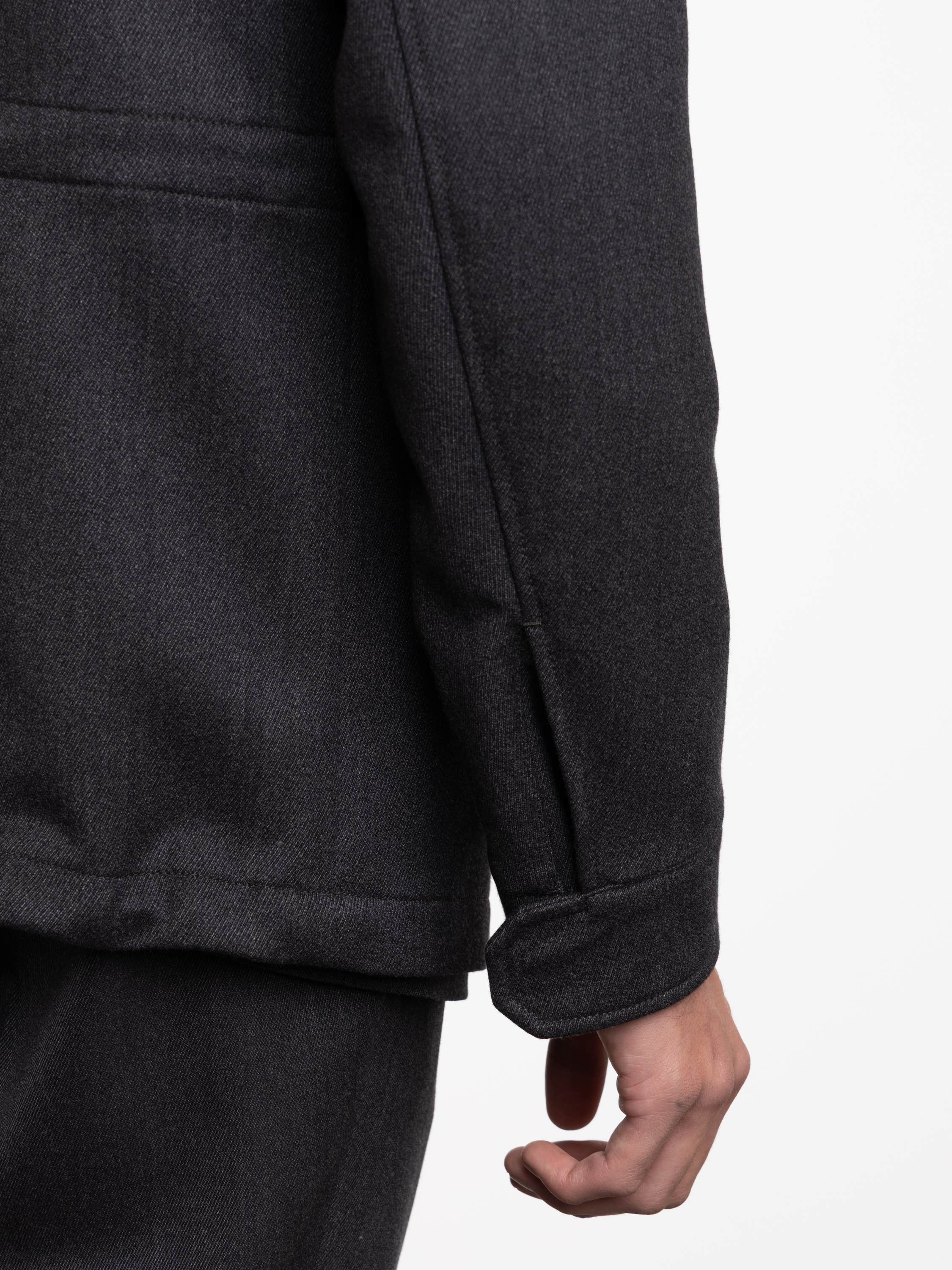 Dark Grey Wool And Cashmere Jacket
