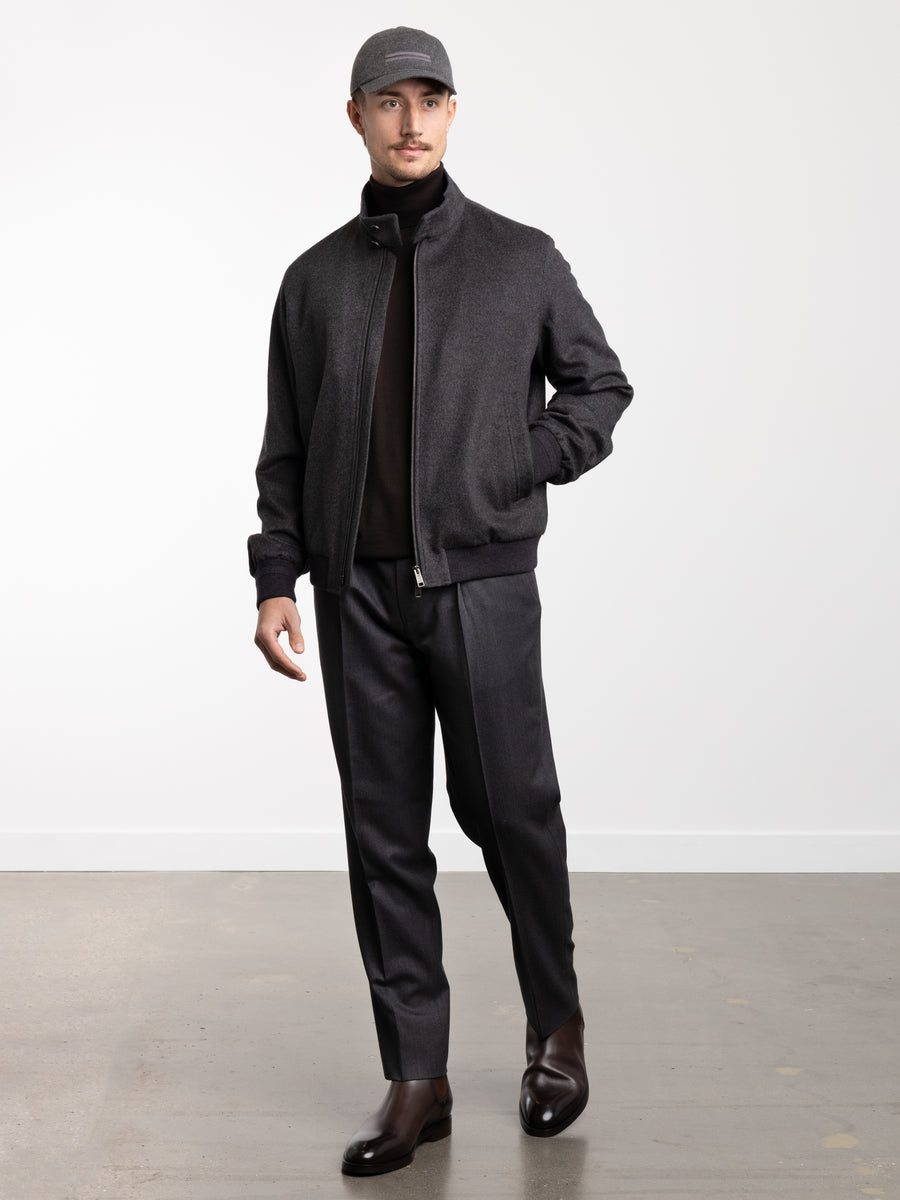 Dark Grey Cashmere Elements Blouson – The Helm Clothing