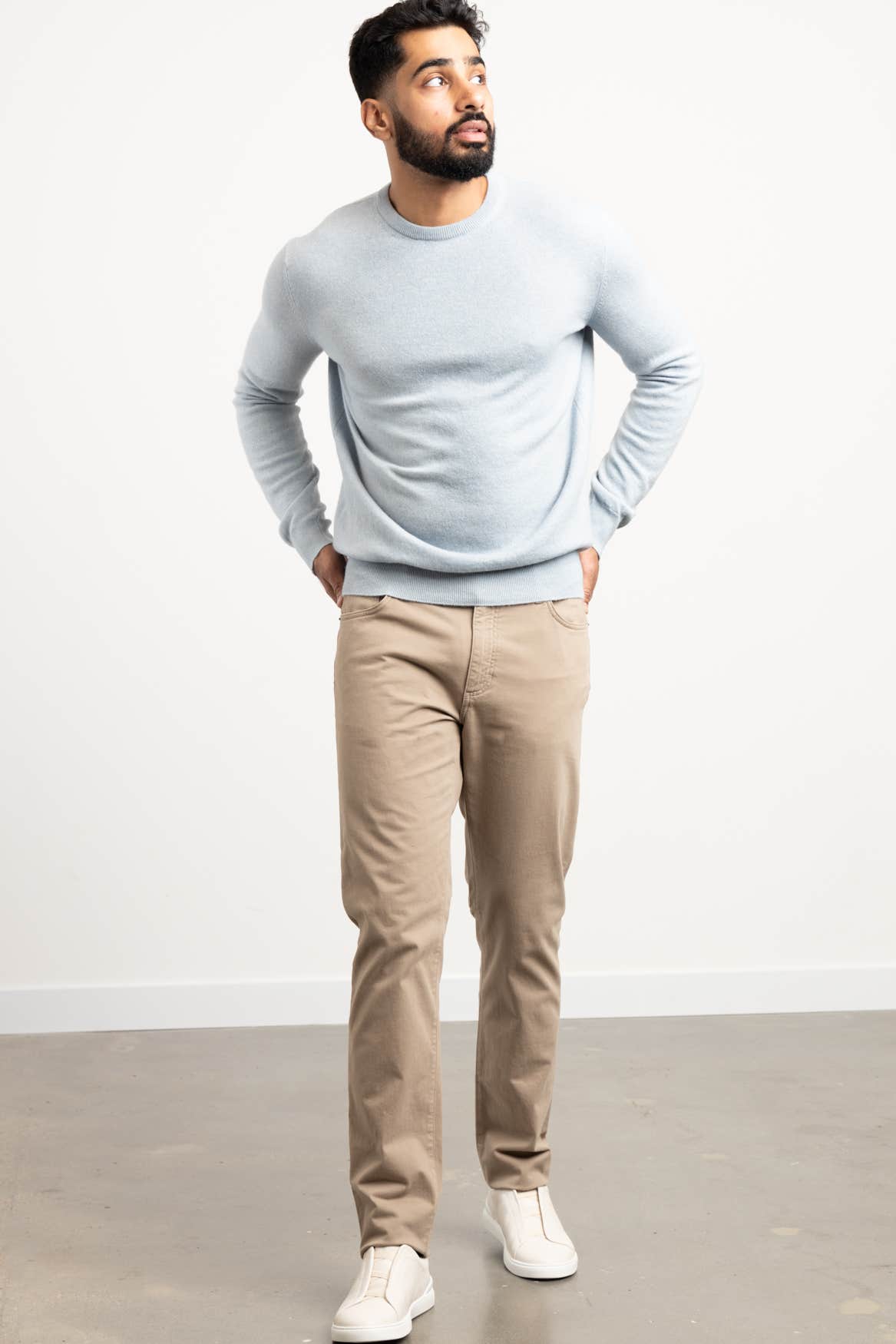 Light Blue Oasi Cashmere Crewneck