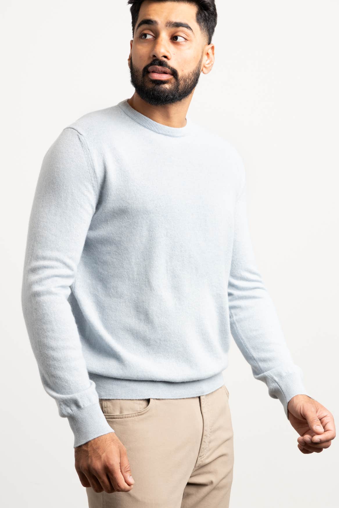 Light Blue Oasi Cashmere Crewneck