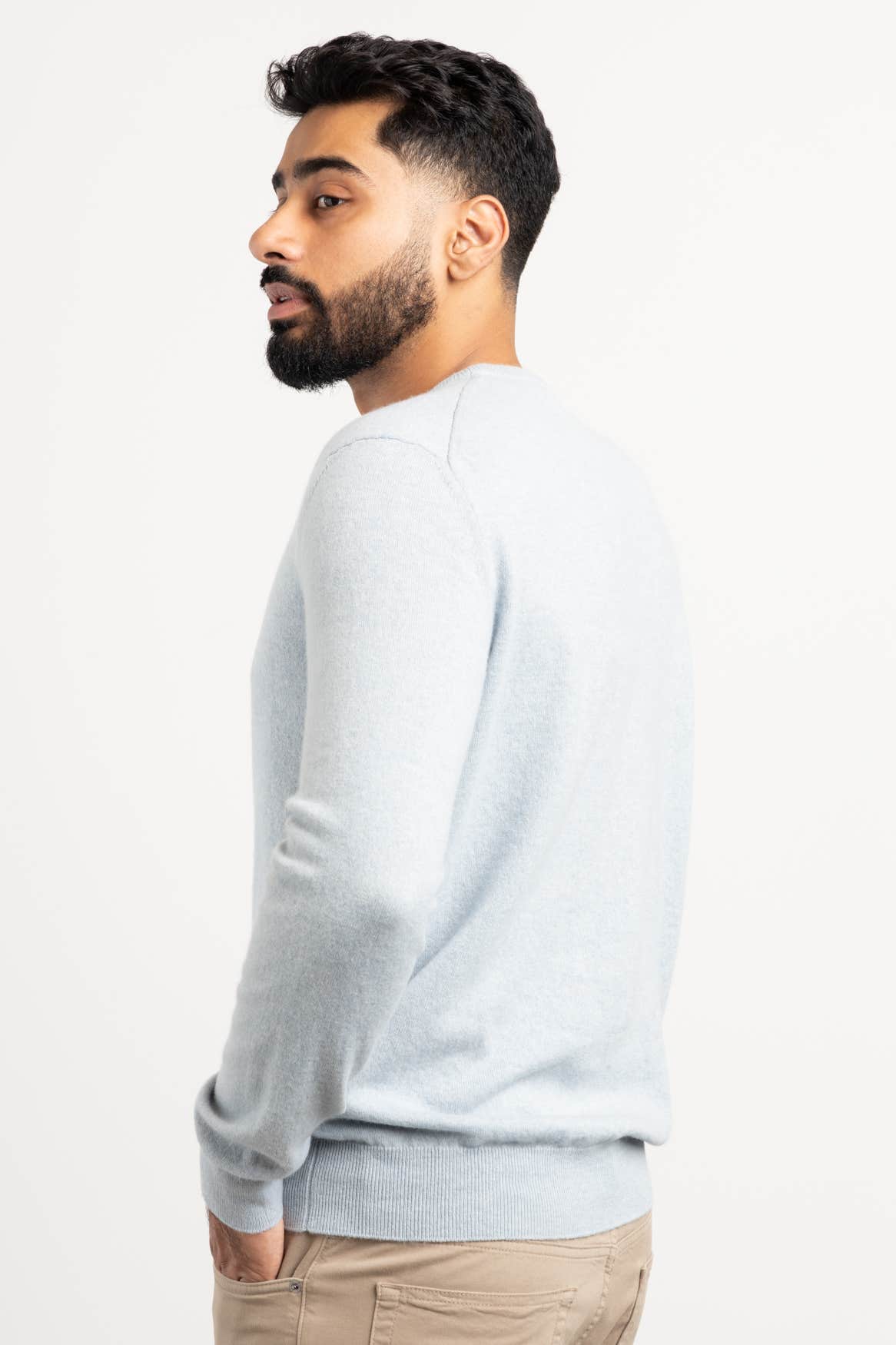 Light Blue Oasi Cashmere Crewneck