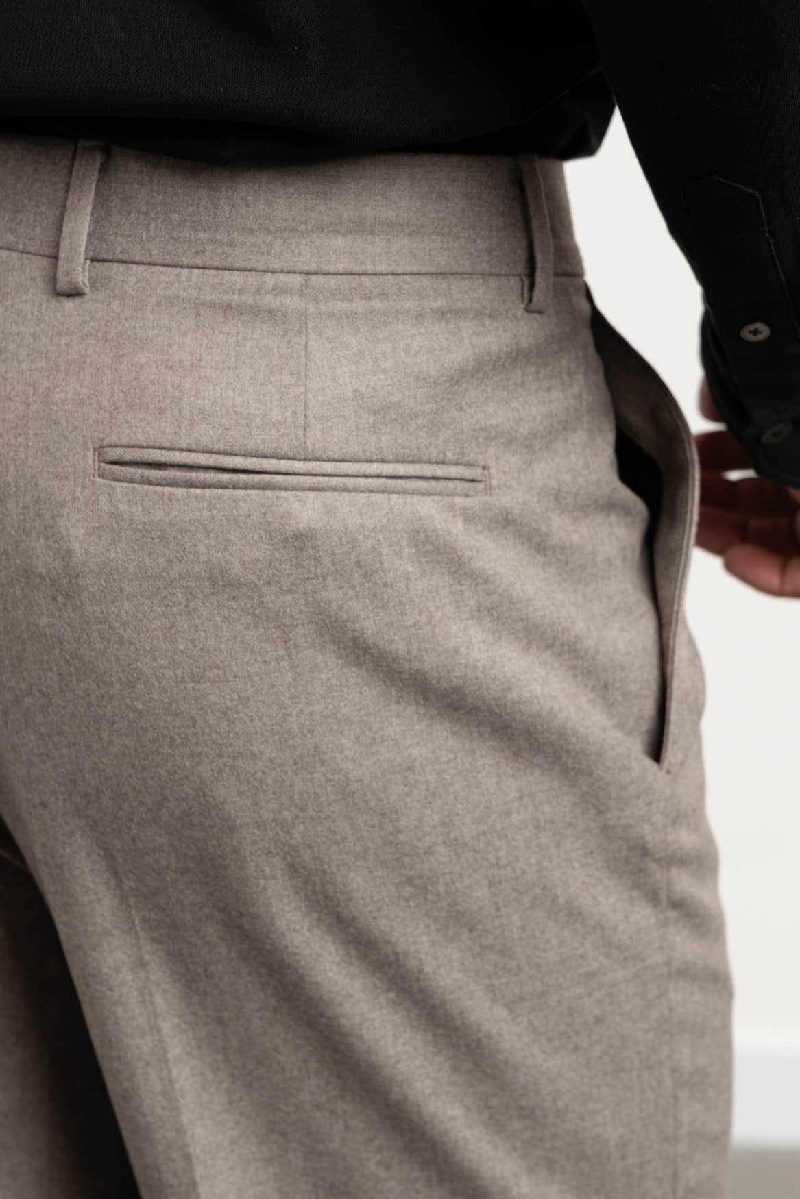 ZEGNA Oatmeal Flannel Pants
