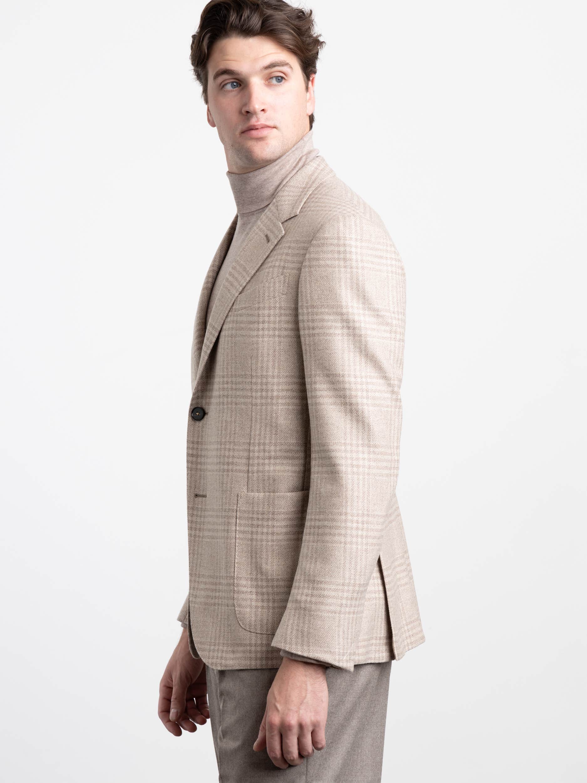 Oatmeal Plaid Sport Jacket