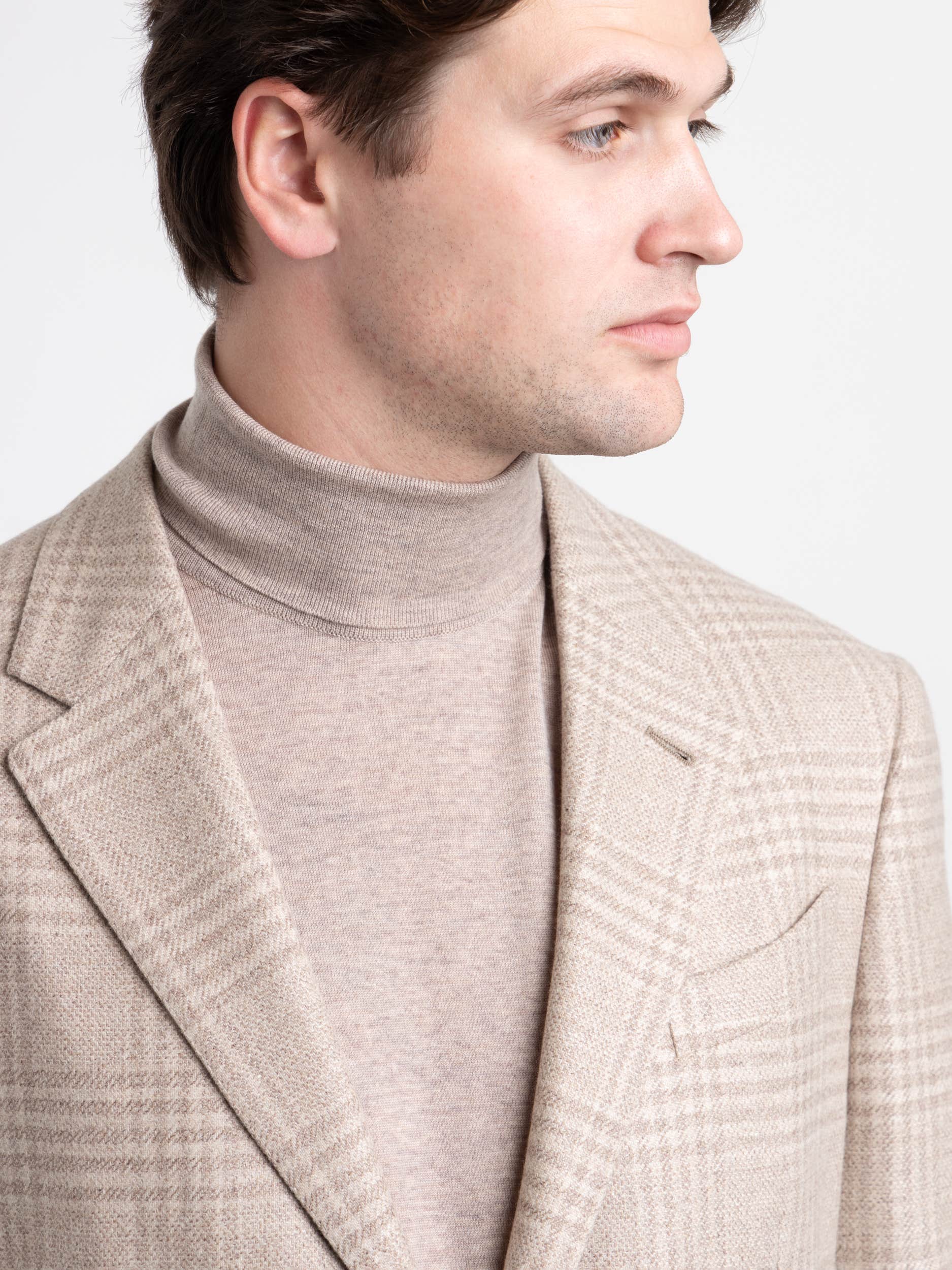 Oatmeal Plaid Sport Jacket