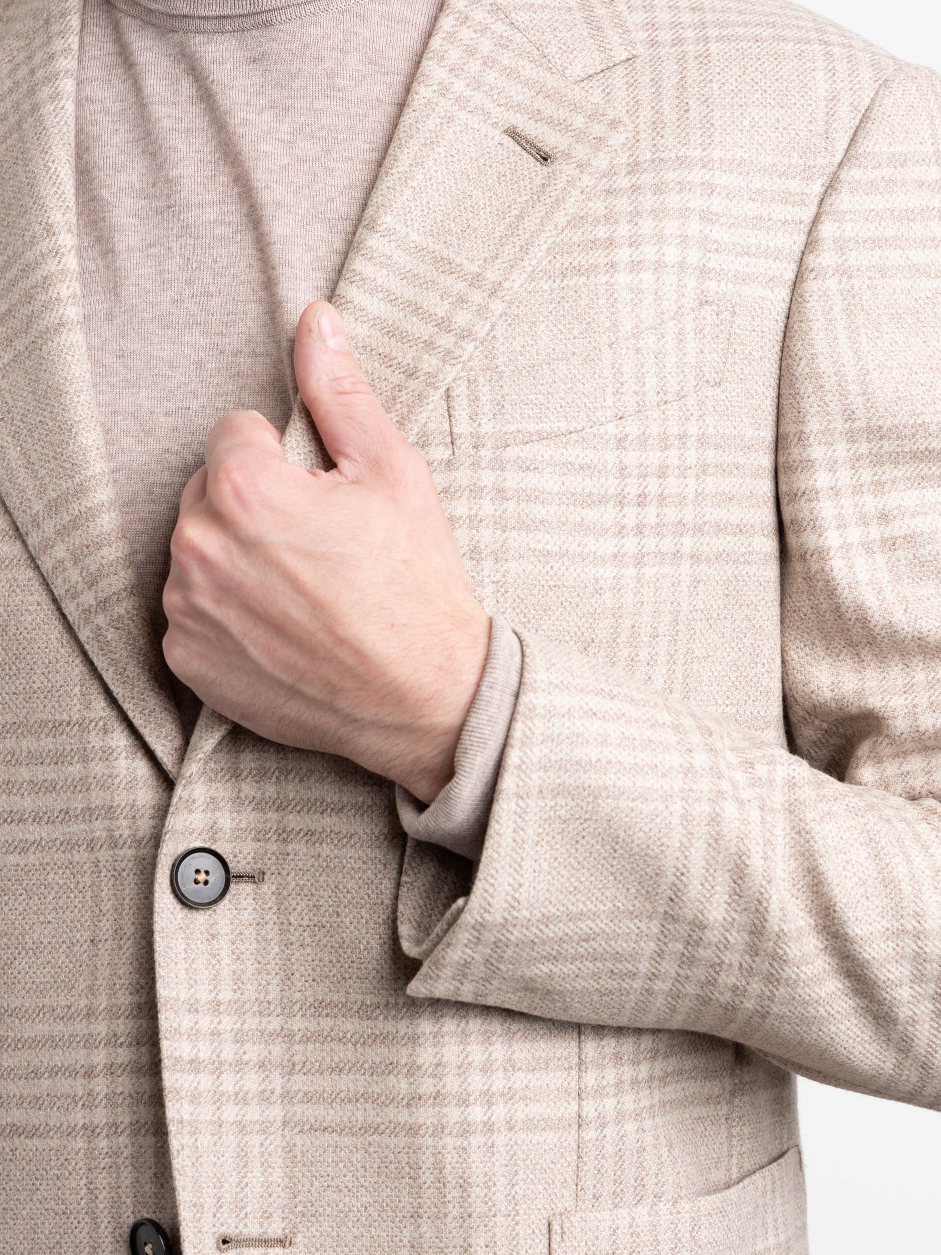 Oatmeal Plaid Sport Jacket