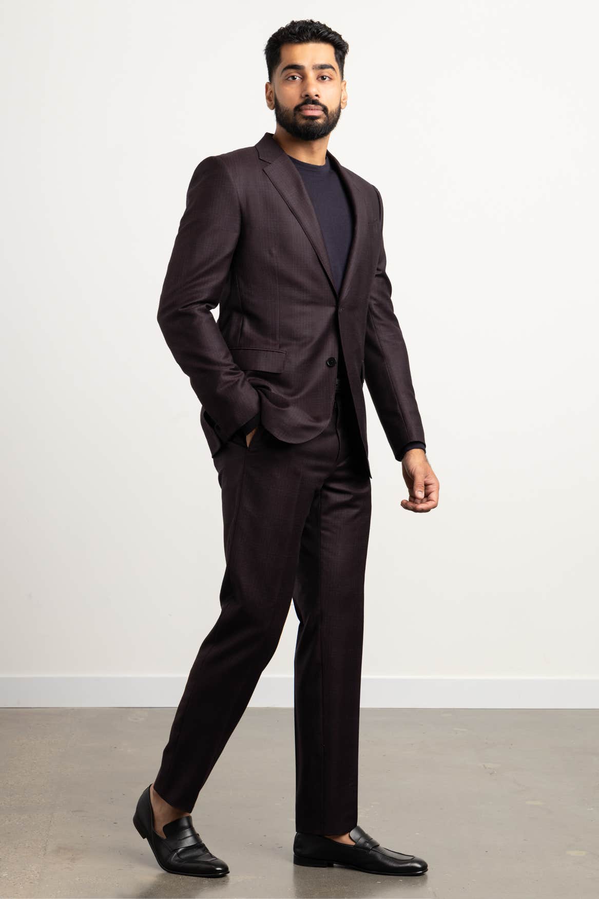 Trofeo Wool Burgundy Suit