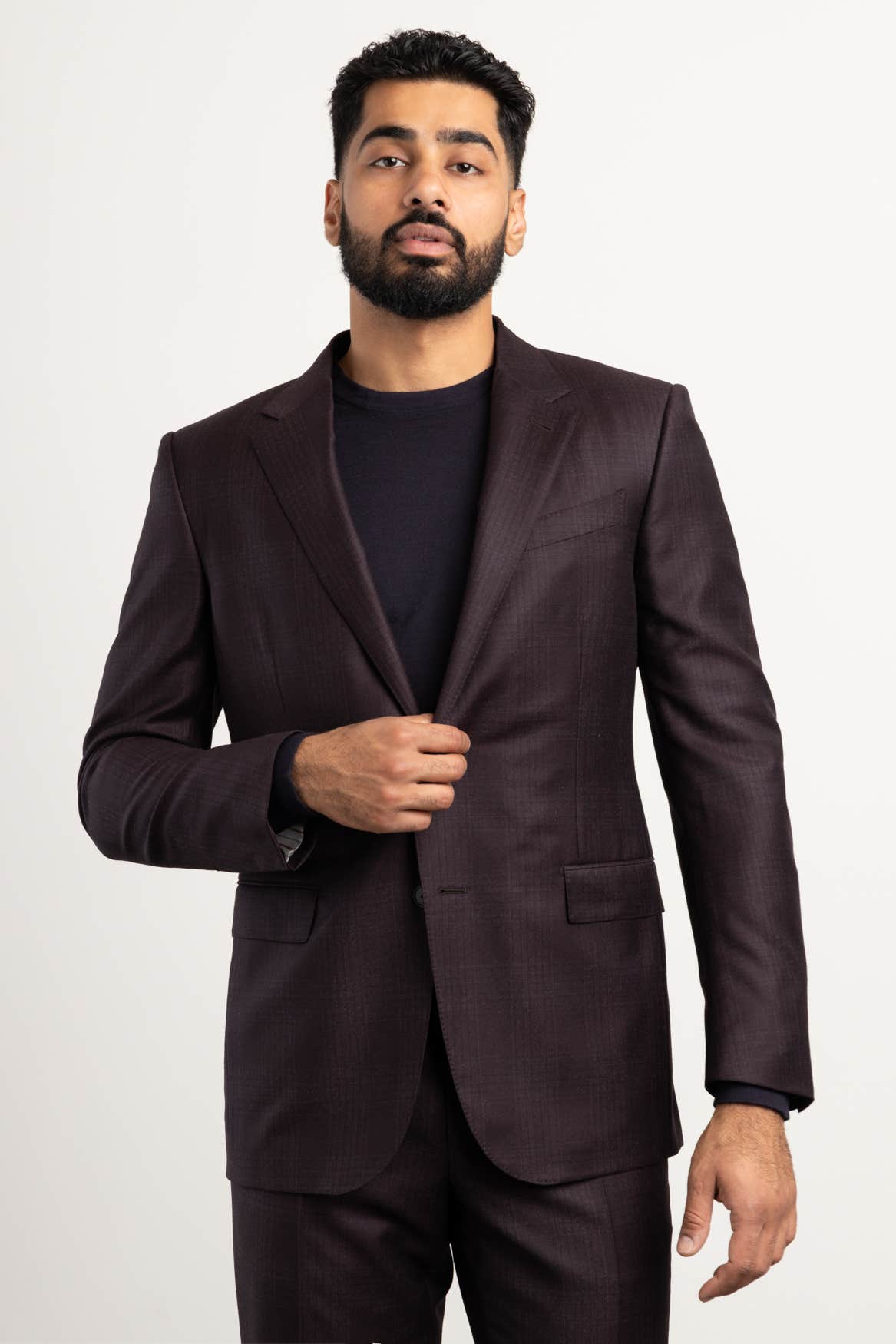 Trofeo Wool Burgundy Suit