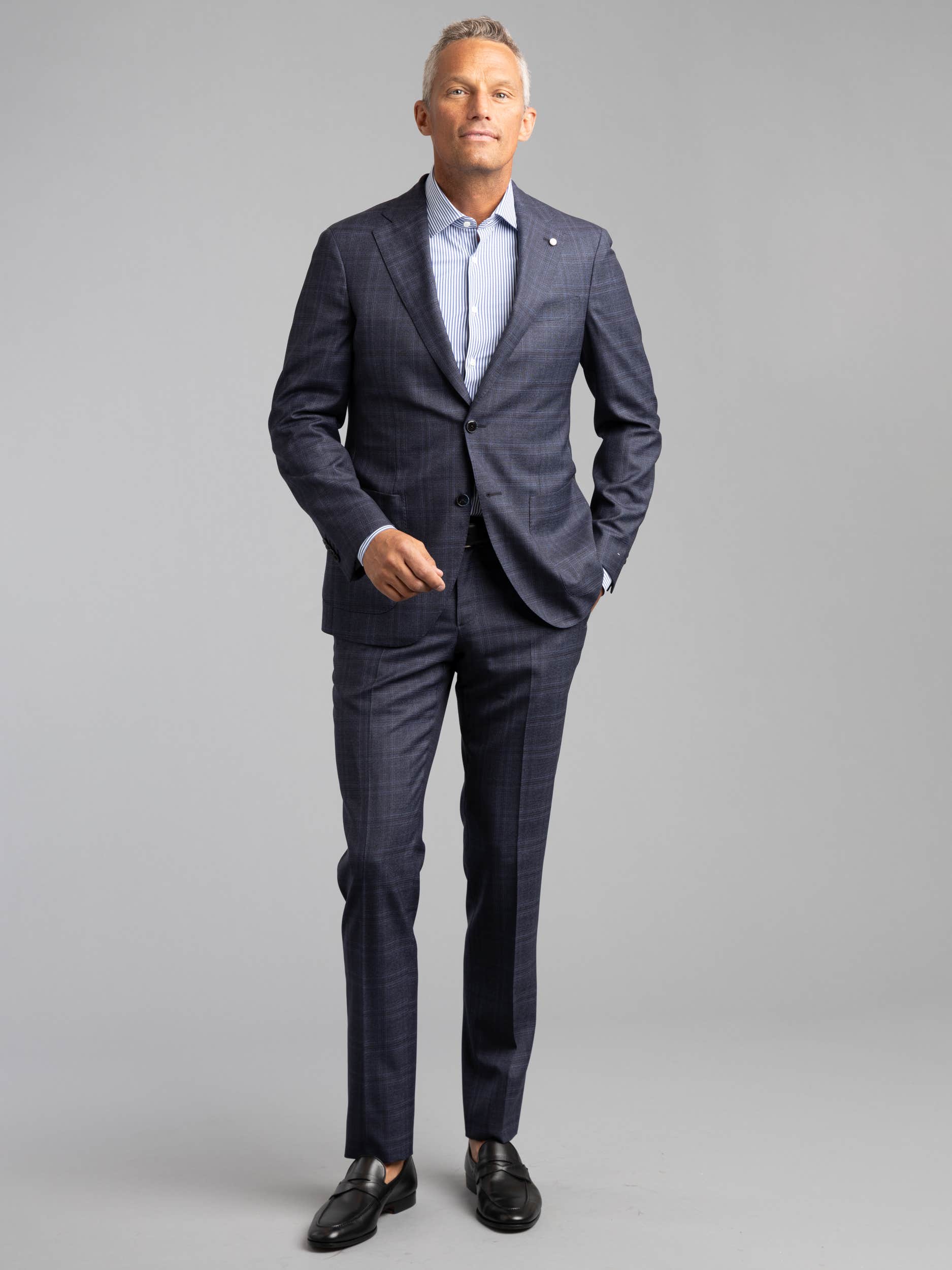 Navy Glen Check Dream Suit