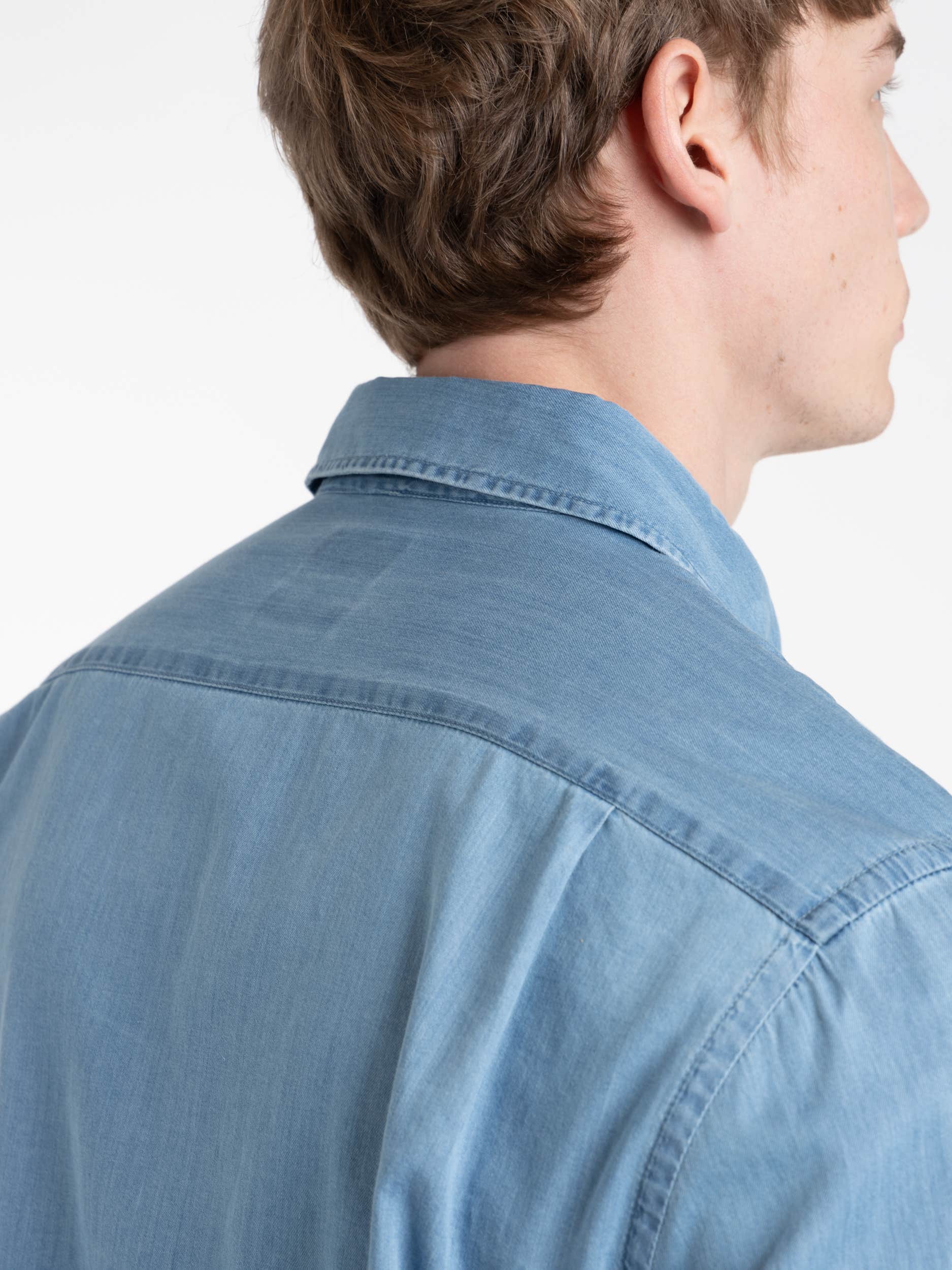 Azzurro Blue Denim Shirt