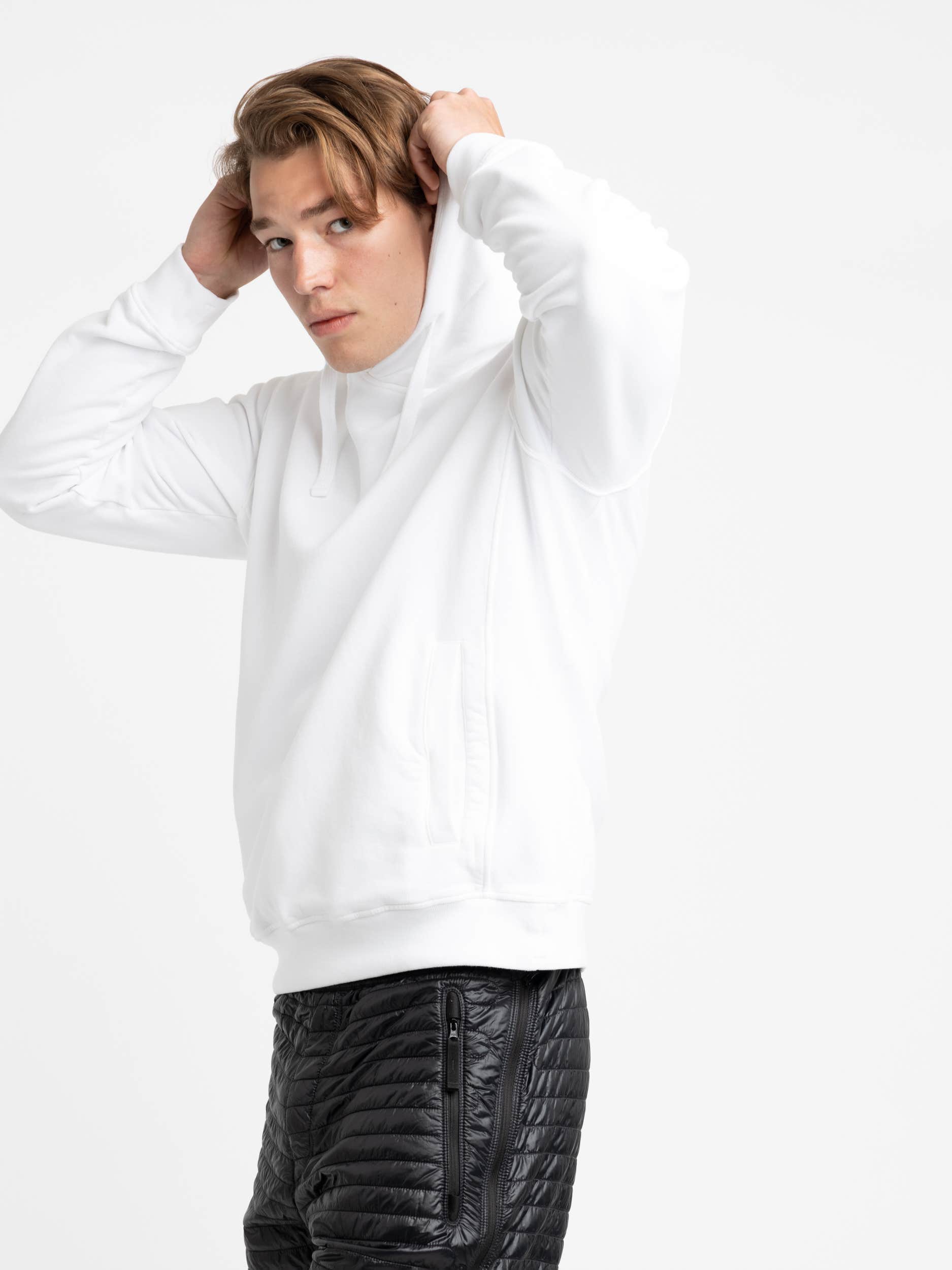 White Cotton Hoodie