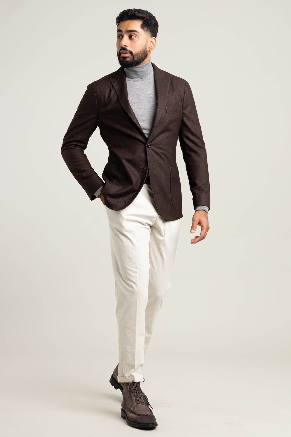 Dark Brown Wool K-Jacket