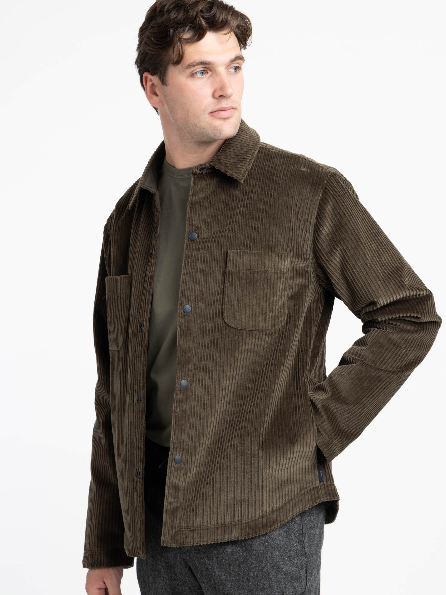 Olive Green Corduroy Reversible Overshirt