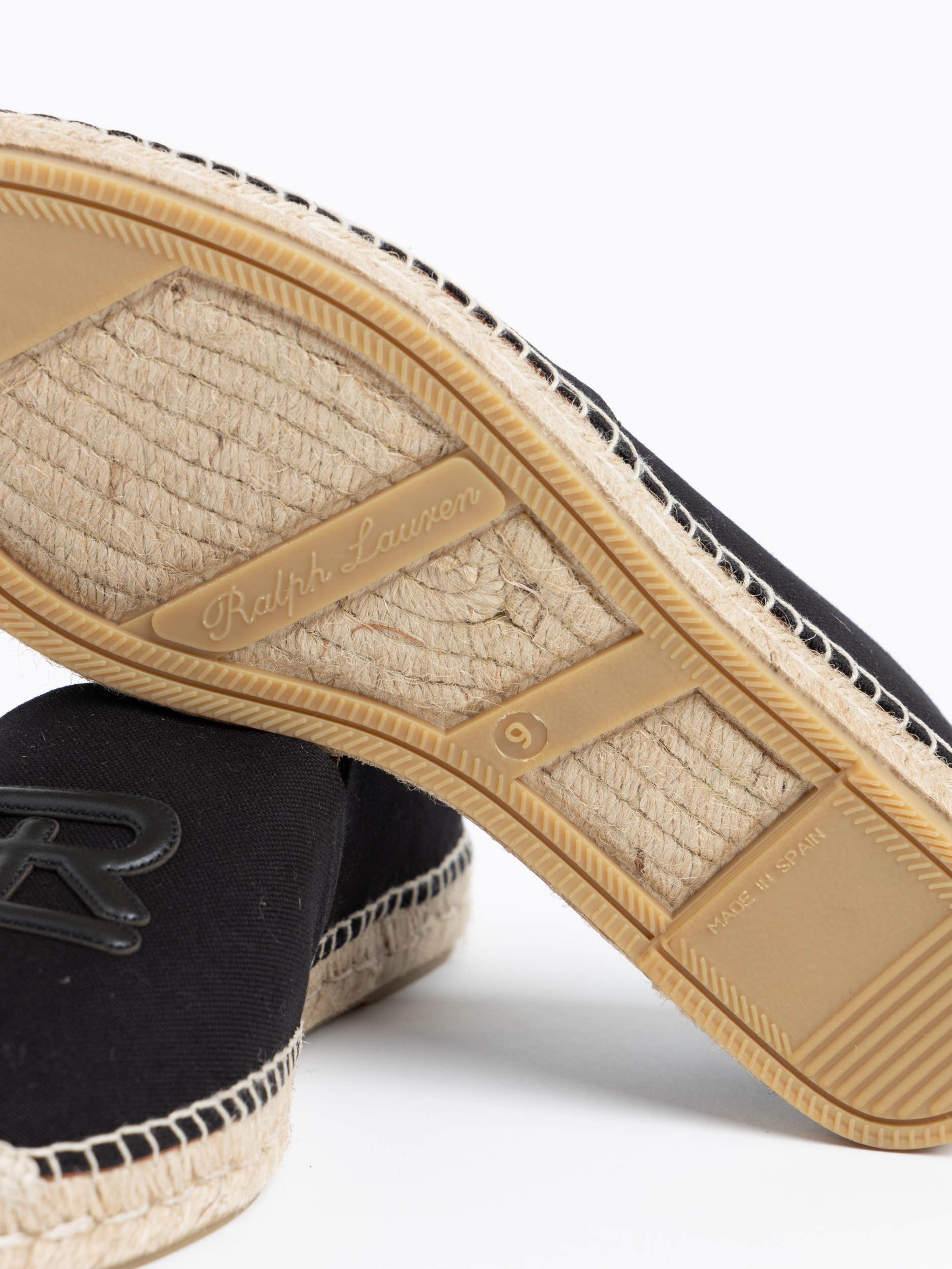 Black Bowsworth Canvas Espadrille with RL Logo