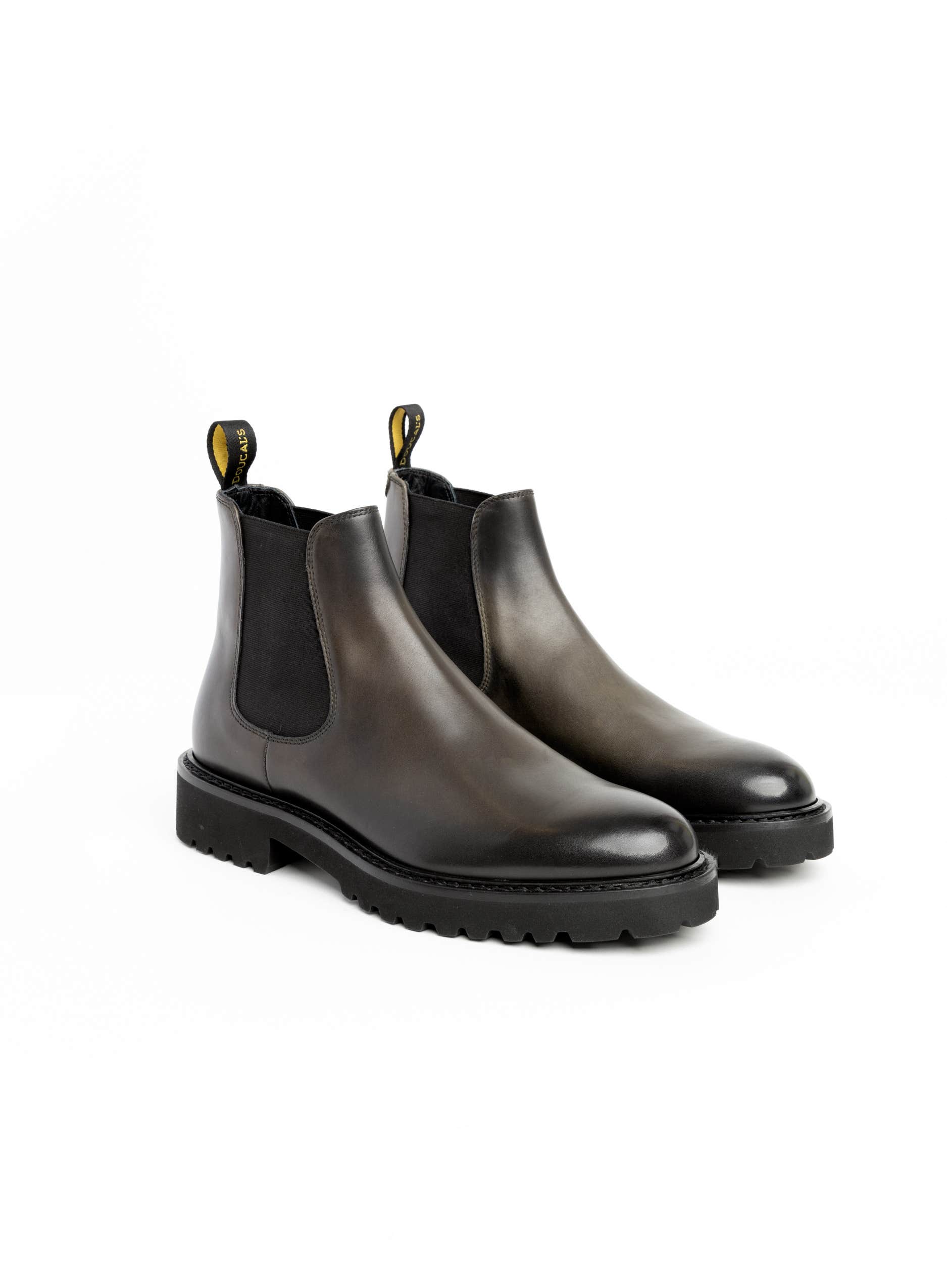 Elasticated Side-Panel Leather Boots