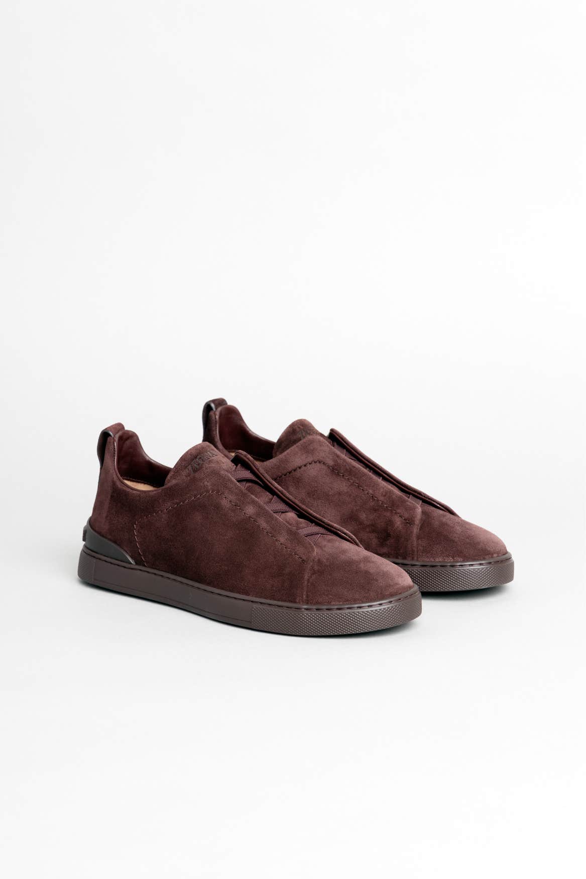 Burgundy Triple Stitch Sneakers