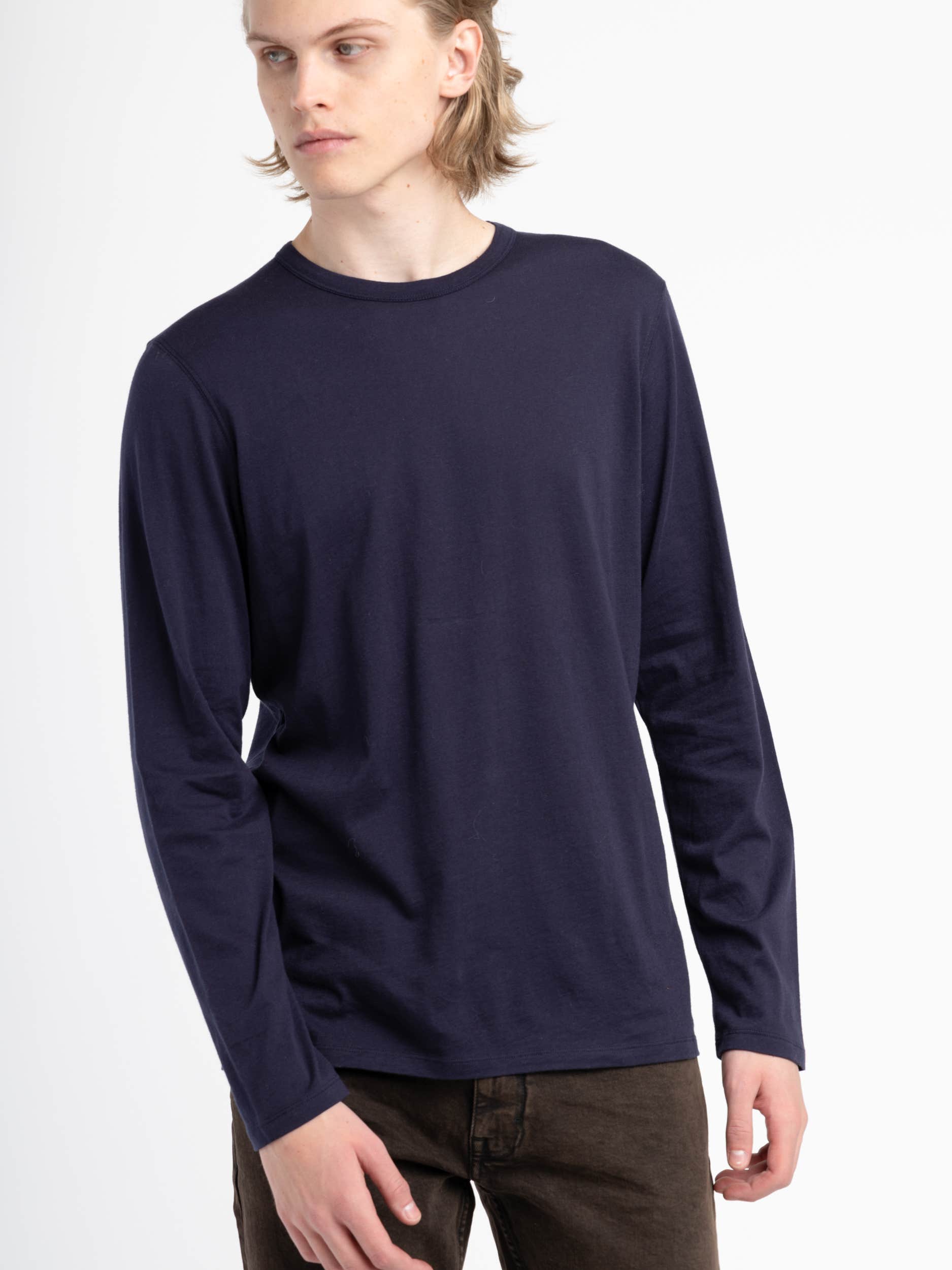 Navy Cotton/Cashmere Longshirt