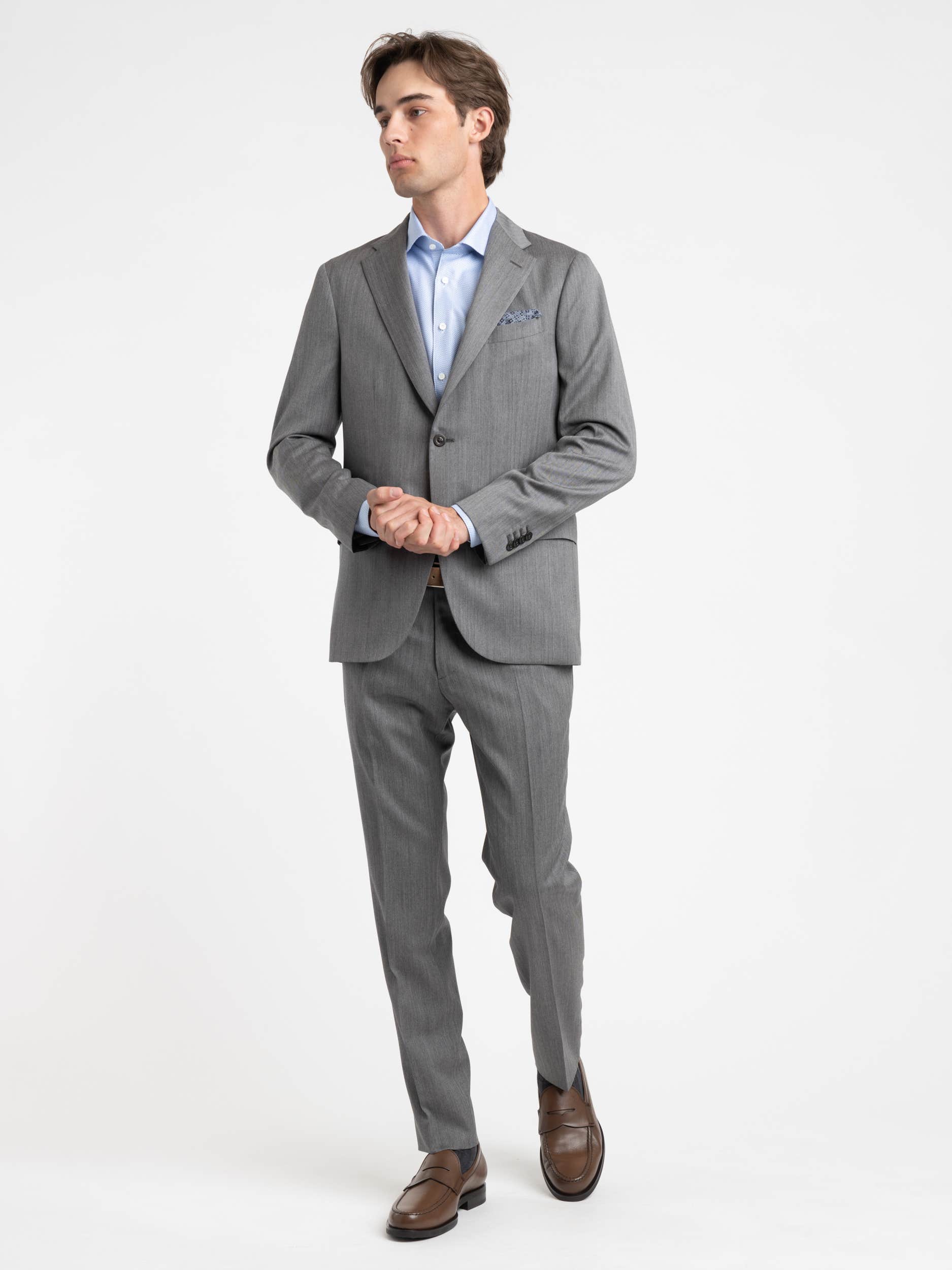 Grey Flannel Wool K-Suit