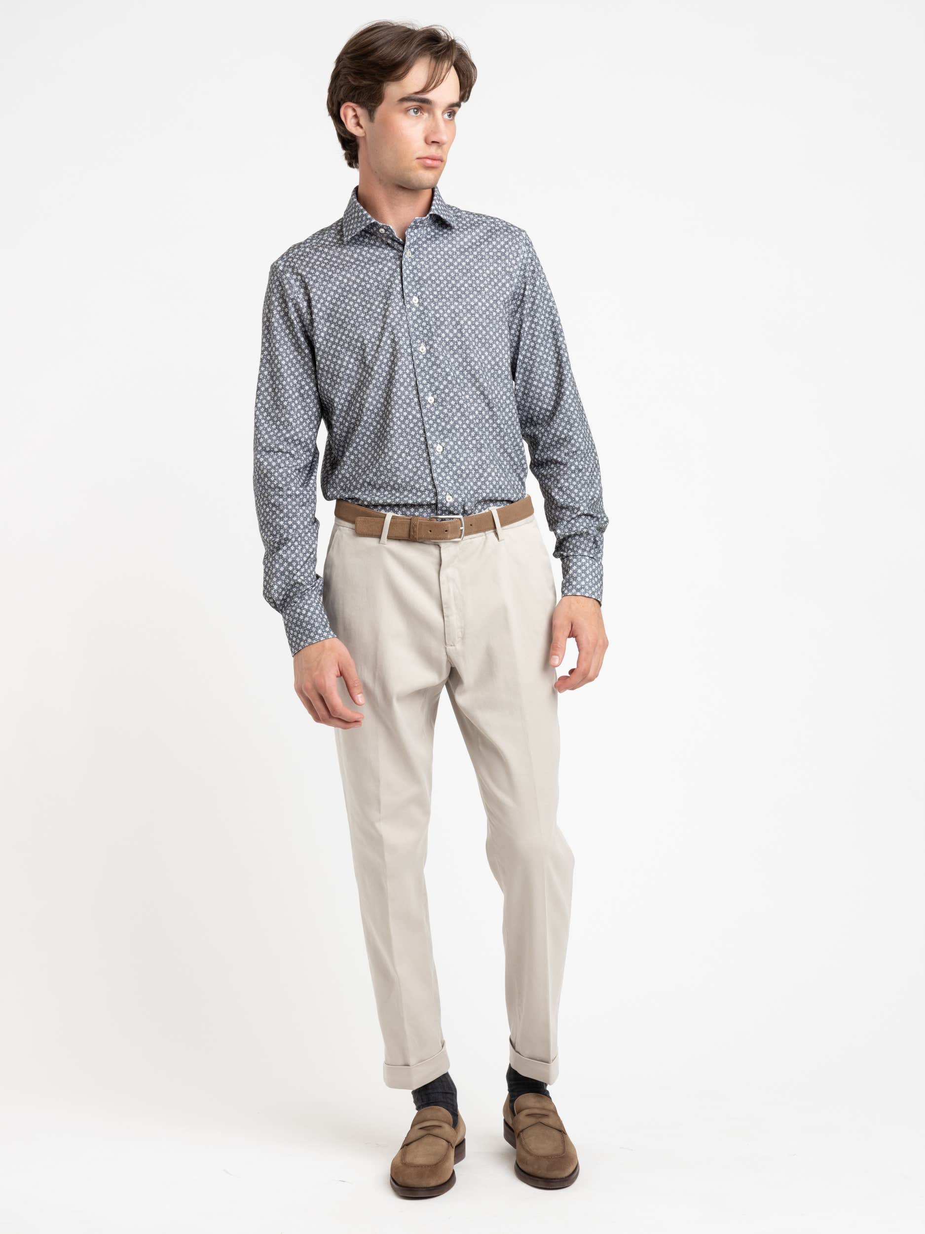 Dark Grey Modern Fit Dress Shirt